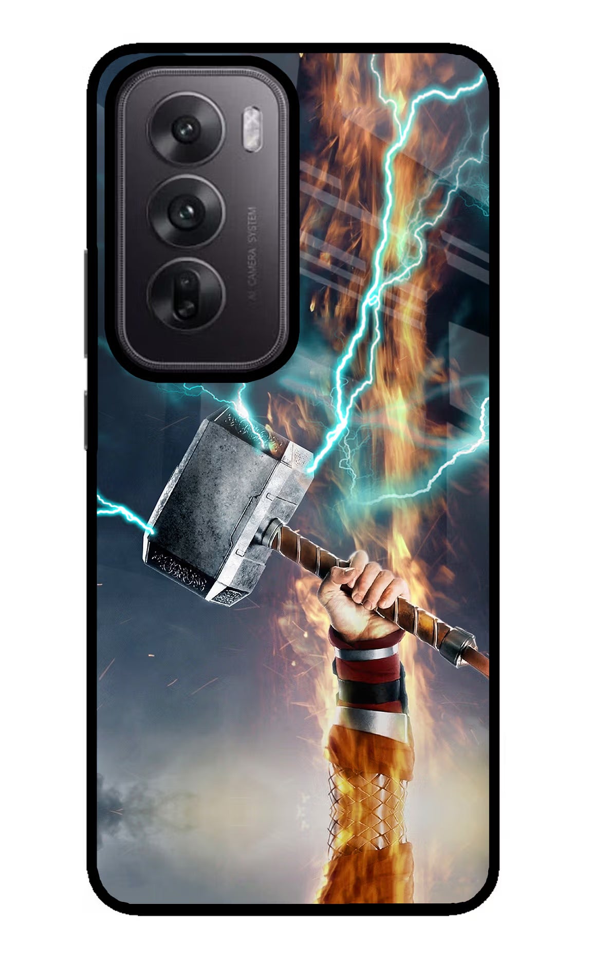 Thor Hammer Mjolnir Oppo Reno12 5G Glass Case - Thor Hammer Mjolnir Oppo Reno12 5G Glass Case Thor Hammer Mjolnir Oppo Reno12 5G Glass Case