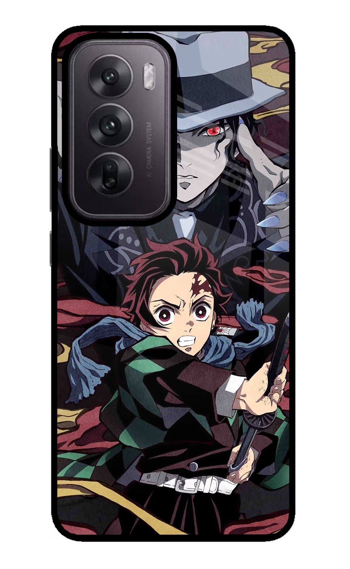 Demon Slayer Oppo Reno12 5G Glass Case - Demon Slayer Oppo Reno12 5G Glass Case Demon Slayer Oppo Reno12 5G Glass Case