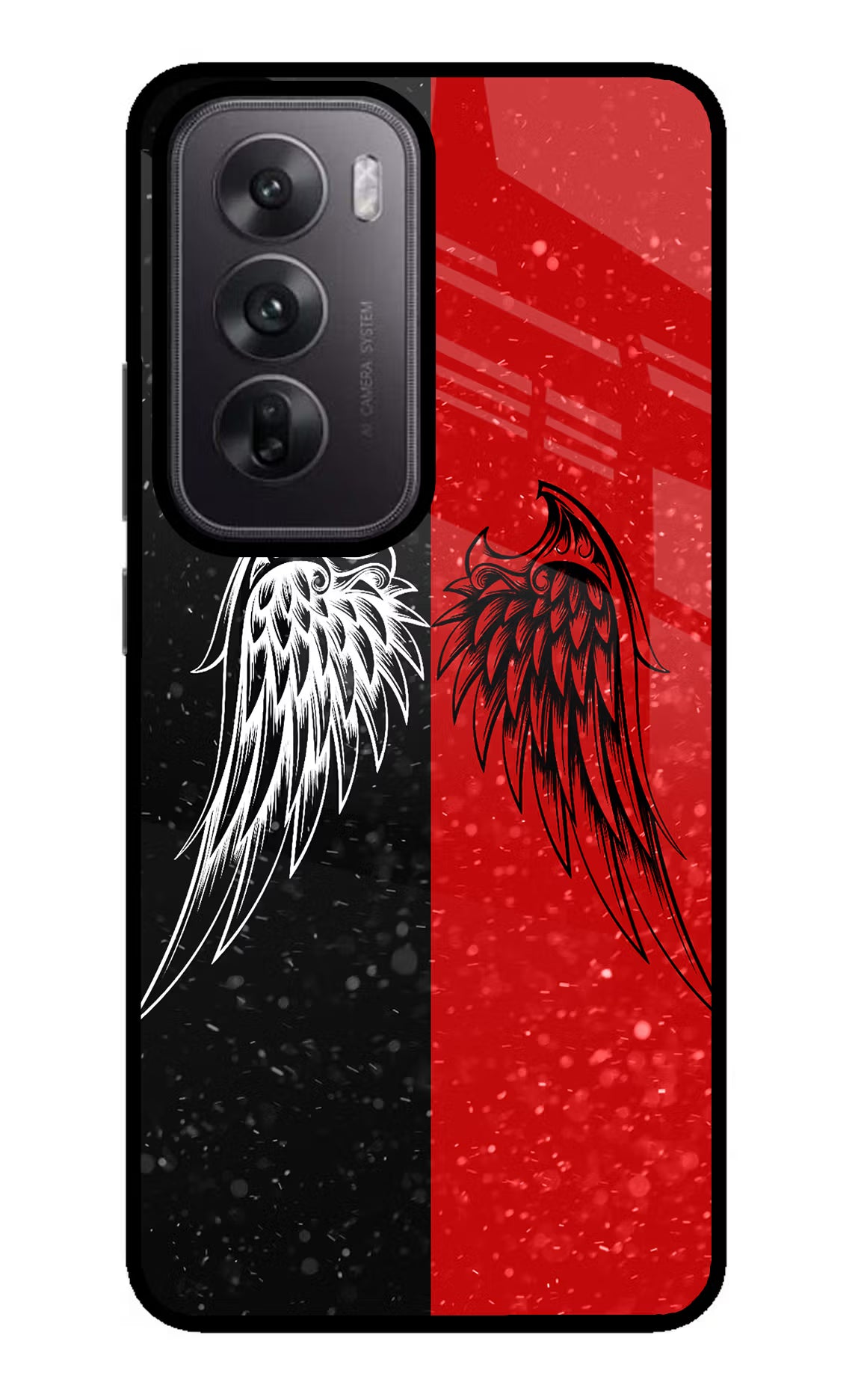 Wings Oppo Reno12 5G Glass Case - Wings Oppo Reno12 5G Glass Case Wings Oppo Reno12 5G Glass Case