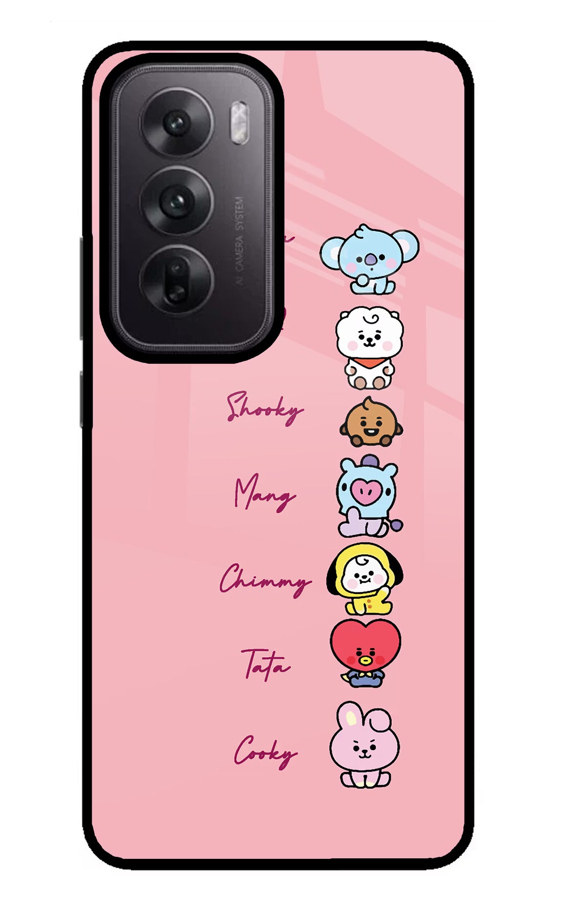 BTS names Oppo Reno12 5G Glass Case - BTS names Oppo Reno12 5G Glass Case BTS names Oppo Reno12 5G Glass Case