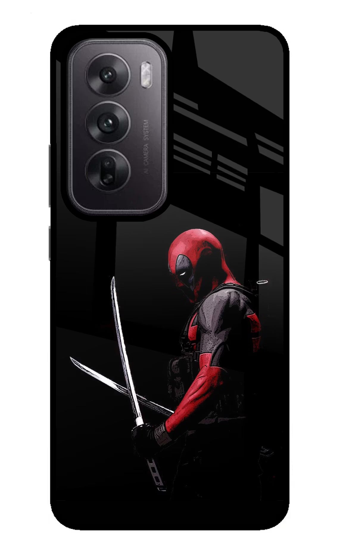 Deadpool Oppo Reno12 5G Glass Case - Deadpool Oppo Reno12 5G Glass Case Deadpool Oppo Reno12 5G Glass Case