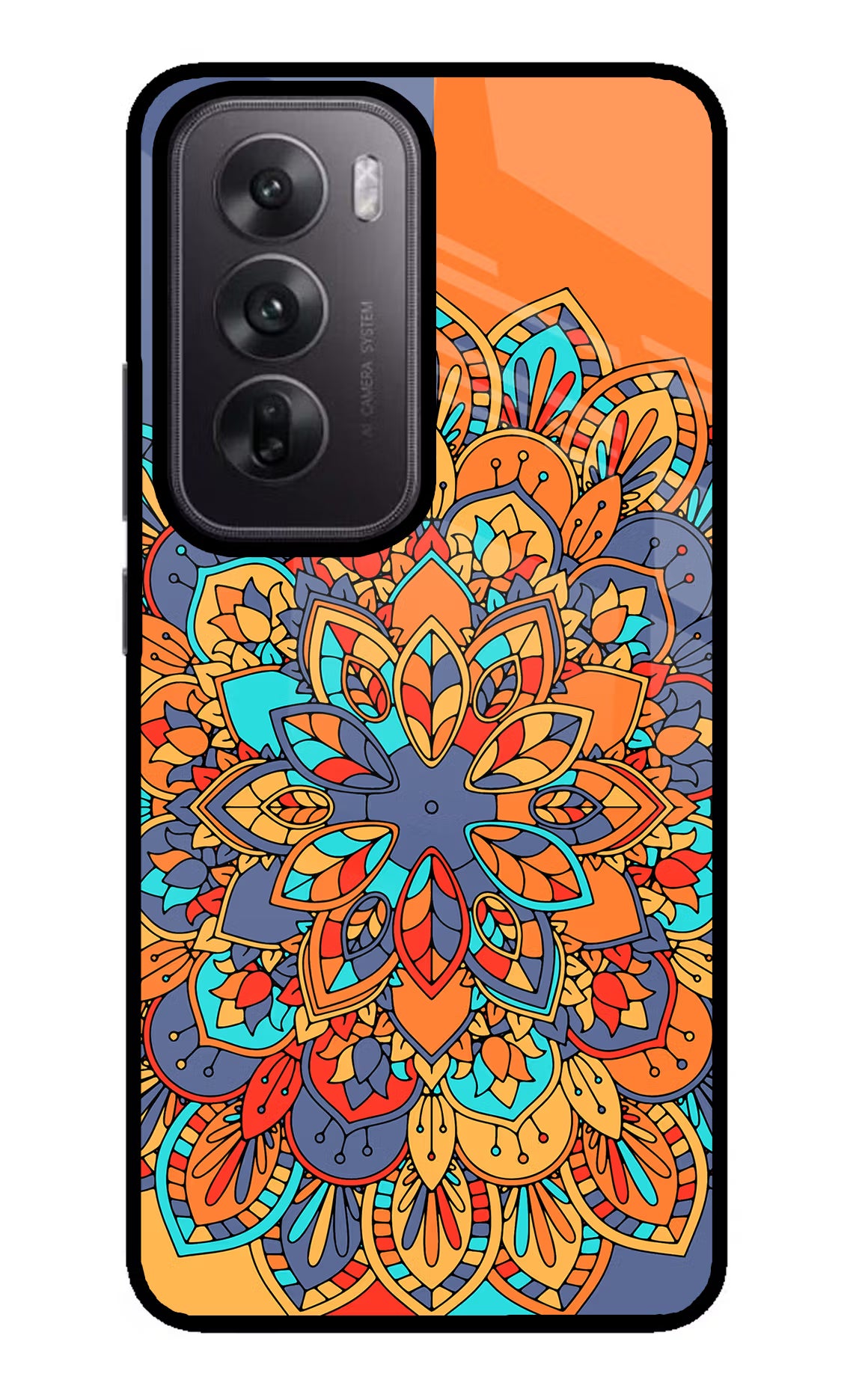 Color Mandala Oppo Reno12 5G Glass Case - Color Mandala Oppo Reno12 5G Glass Case Color Mandala Oppo Reno12 5G Glass Case