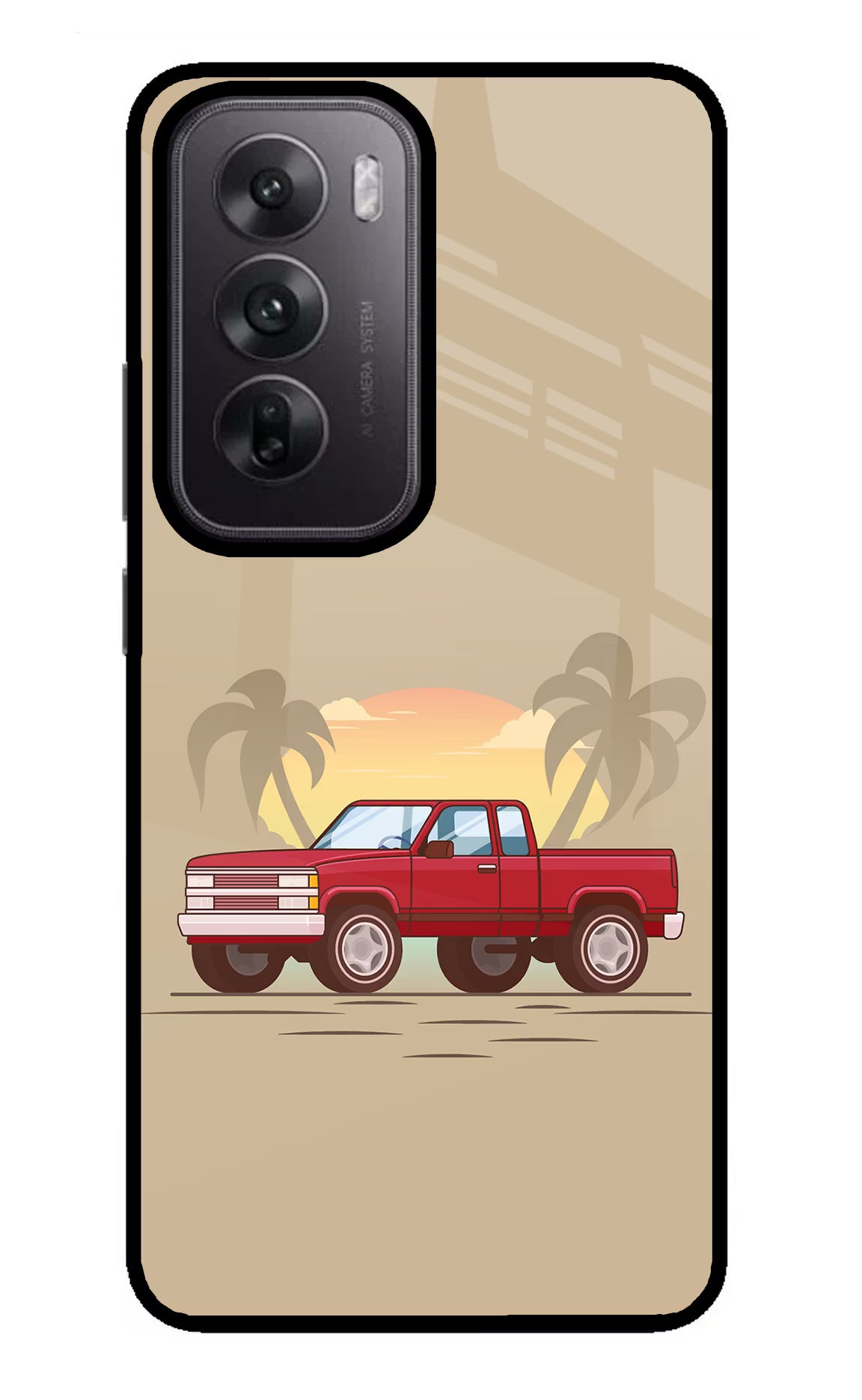 Desert Classic Drive Oppo Reno12 5G Glass Case - Desert Classic Drive Oppo Reno12 5G Glass Case Desert Classic Drive Oppo Reno12 5G Glass Case