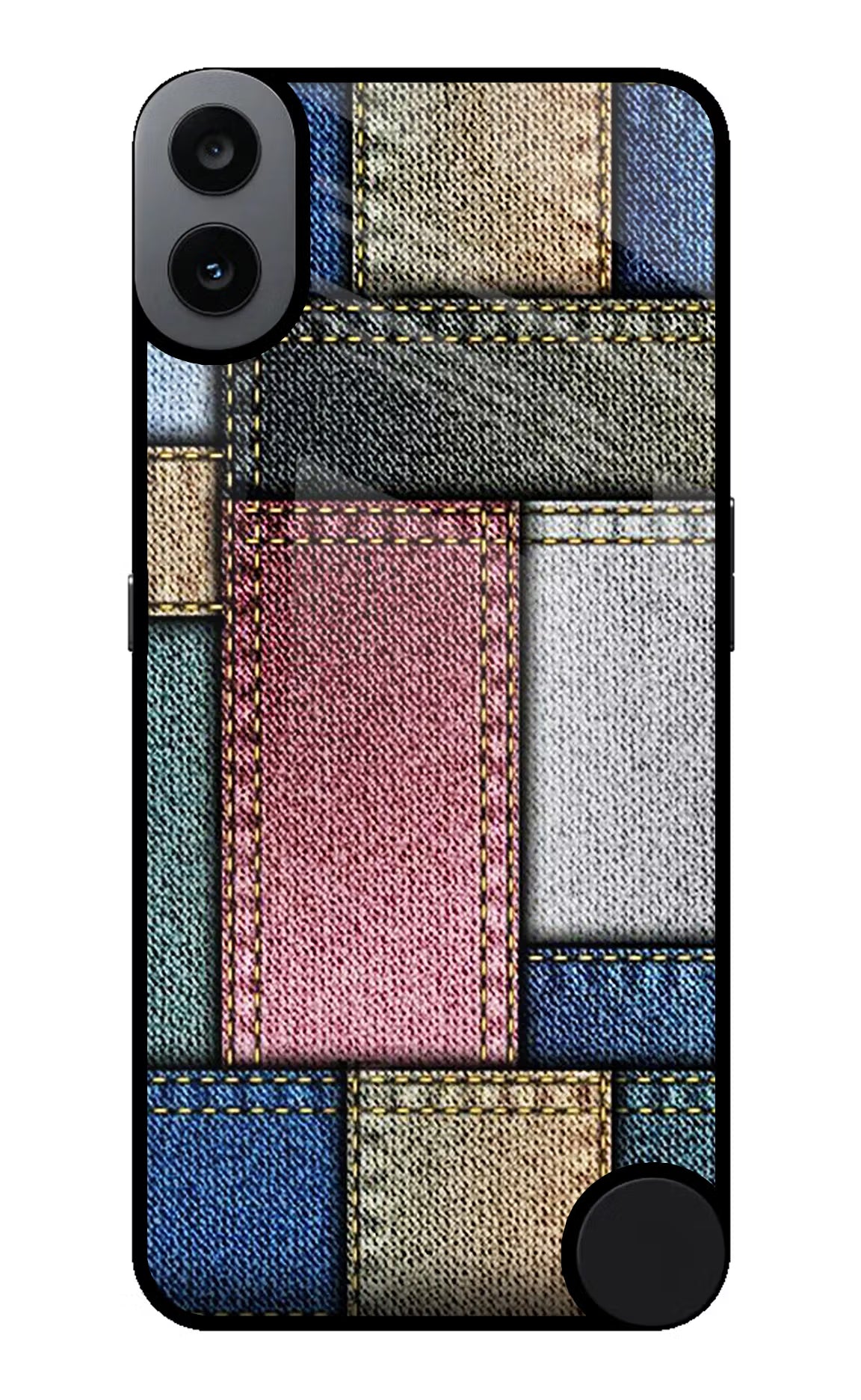 Multicolor Jeans CMF by Nothing Phone 1 Back Cover - Multicolor Jeans CMF by Nothing Phone 1 Glass Case Back Cover by Casekaro Multicolor Jeans CMF by Nothing Phone 1 Glass Case Back Cover by Casekaro