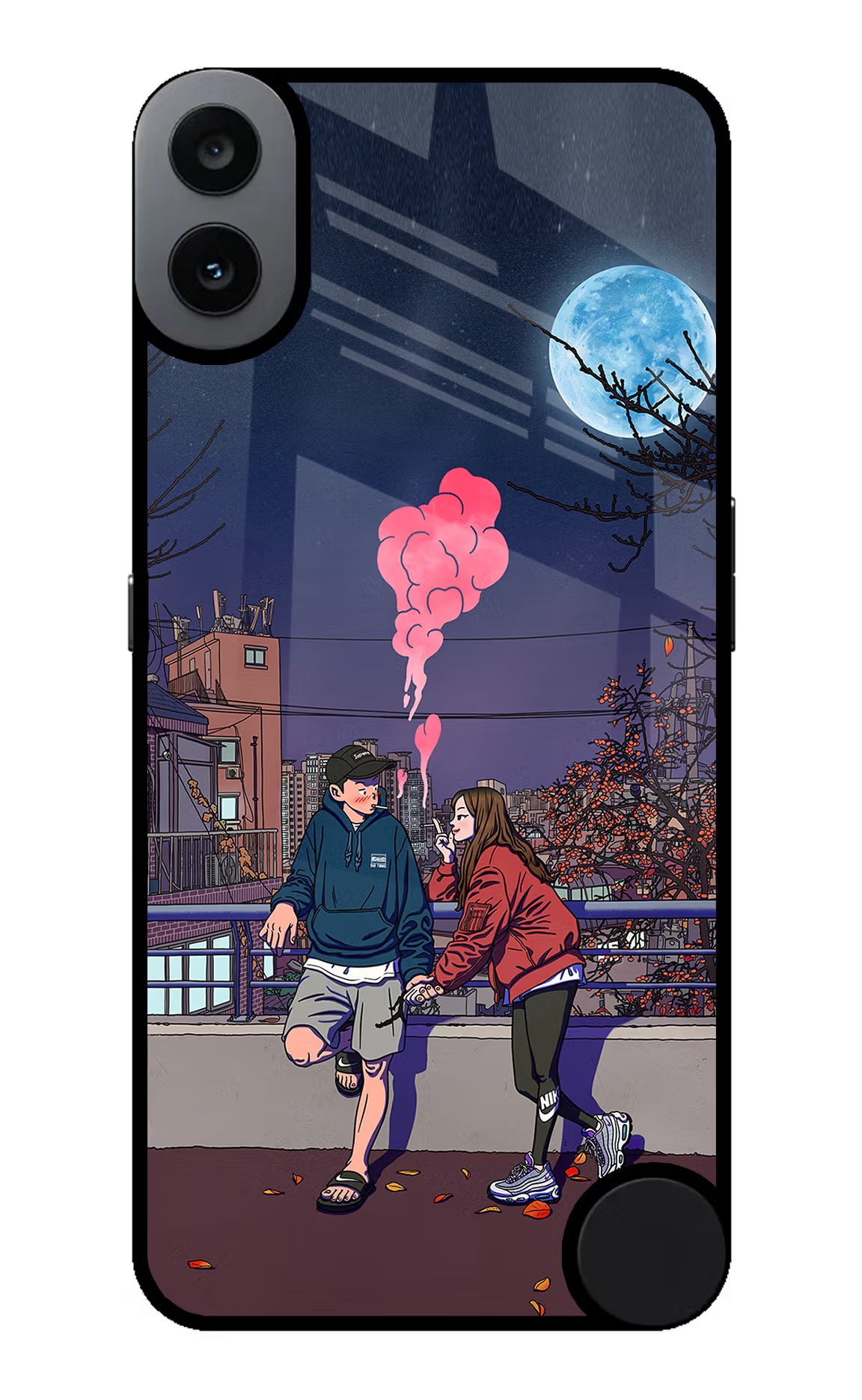 Chilling Couple CMF by Nothing Phone 1 Back Cover - Chilling Couple CMF by Nothing Phone 1 Glass Case Back Cover by Casekaro Chilling Couple CMF by Nothing Phone 1 Glass Case Back Cover by Casekaro