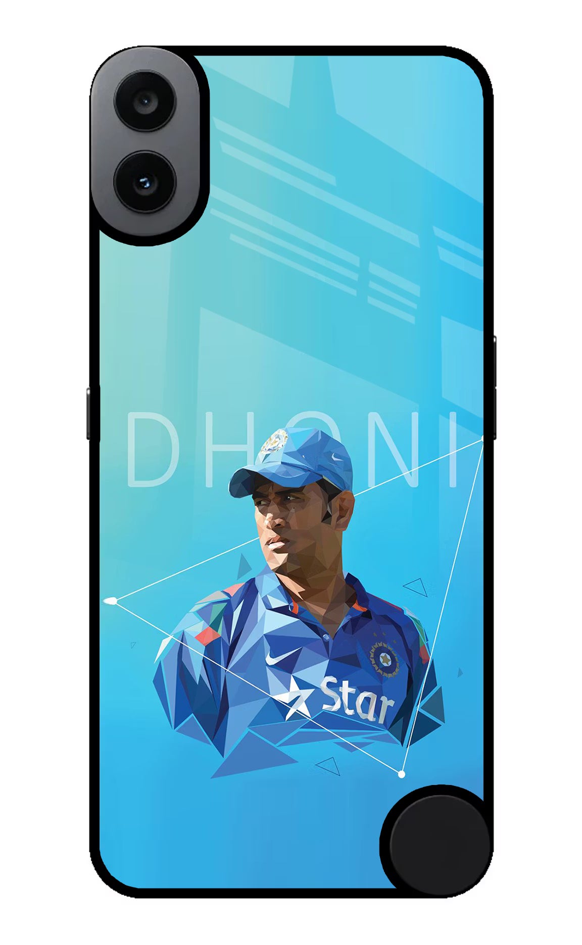 Dhoni Artwork CMF by Nothing Phone 1 Glass Case - Dhoni Artwork CMF by Nothing Phone 1 Glass Case Dhoni Artwork CMF by Nothing Phone 1 Glass Case