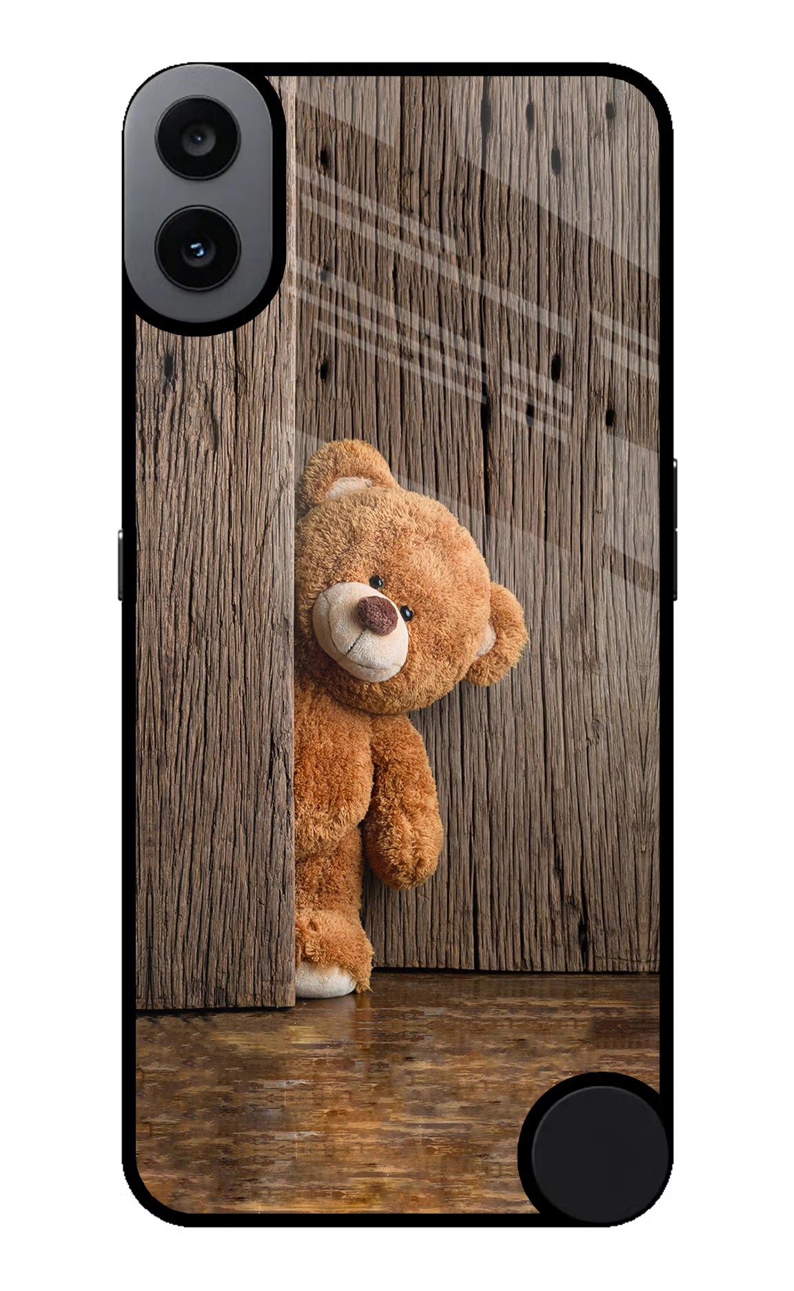 Teddy Wooden CMF by Nothing Phone 1 Back Cover - Teddy Wooden CMF by Nothing Phone 1 Glass Case Back Cover by Casekaro Teddy Wooden CMF by Nothing Phone 1 Glass Case Back Cover by Casekaro