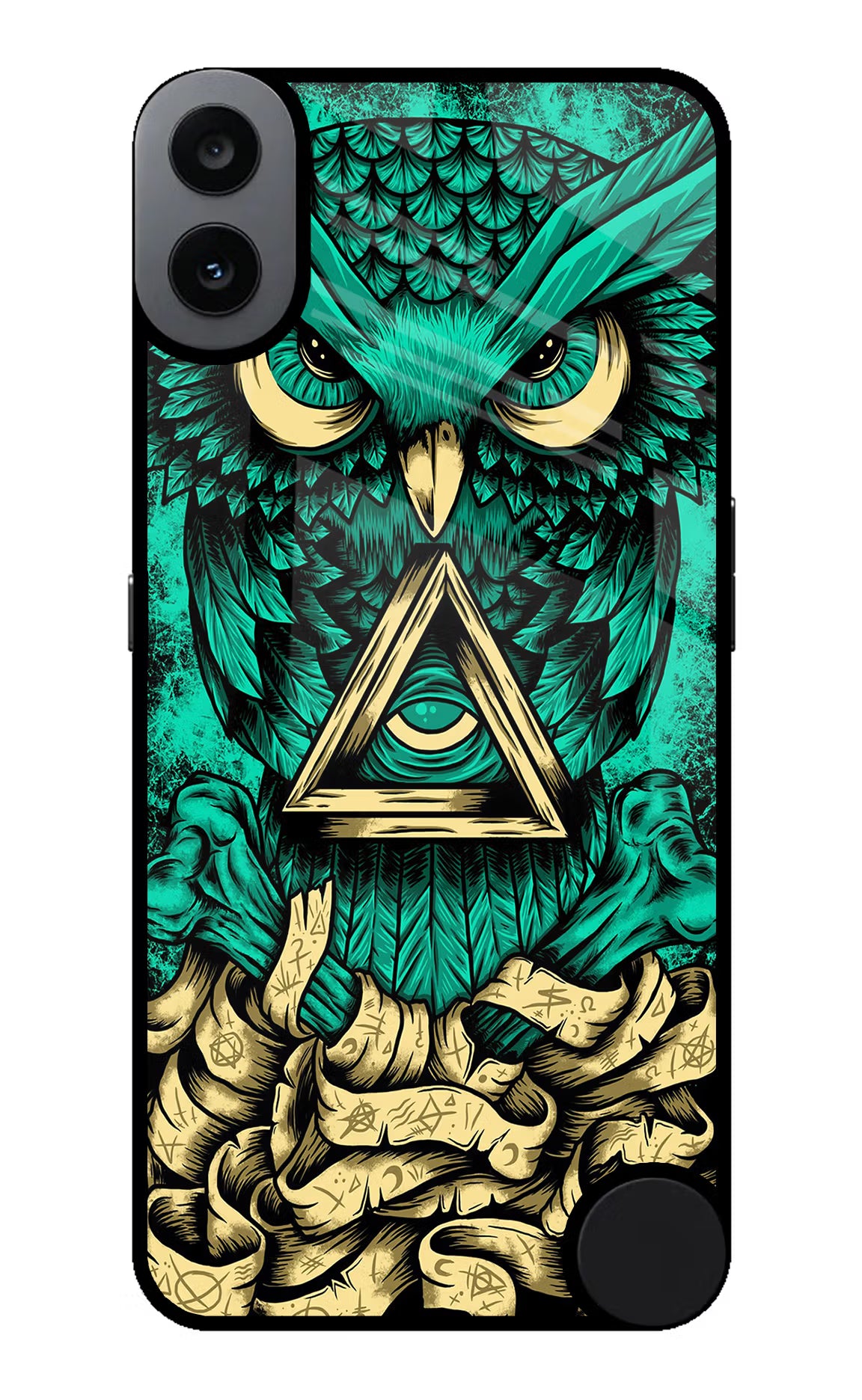 Green Owl CMF by Nothing Phone 1 Back Cover - Green Owl CMF by Nothing Phone 1 Glass Case Back Cover by Casekaro Green Owl CMF by Nothing Phone 1 Glass Case Back Cover by Casekaro