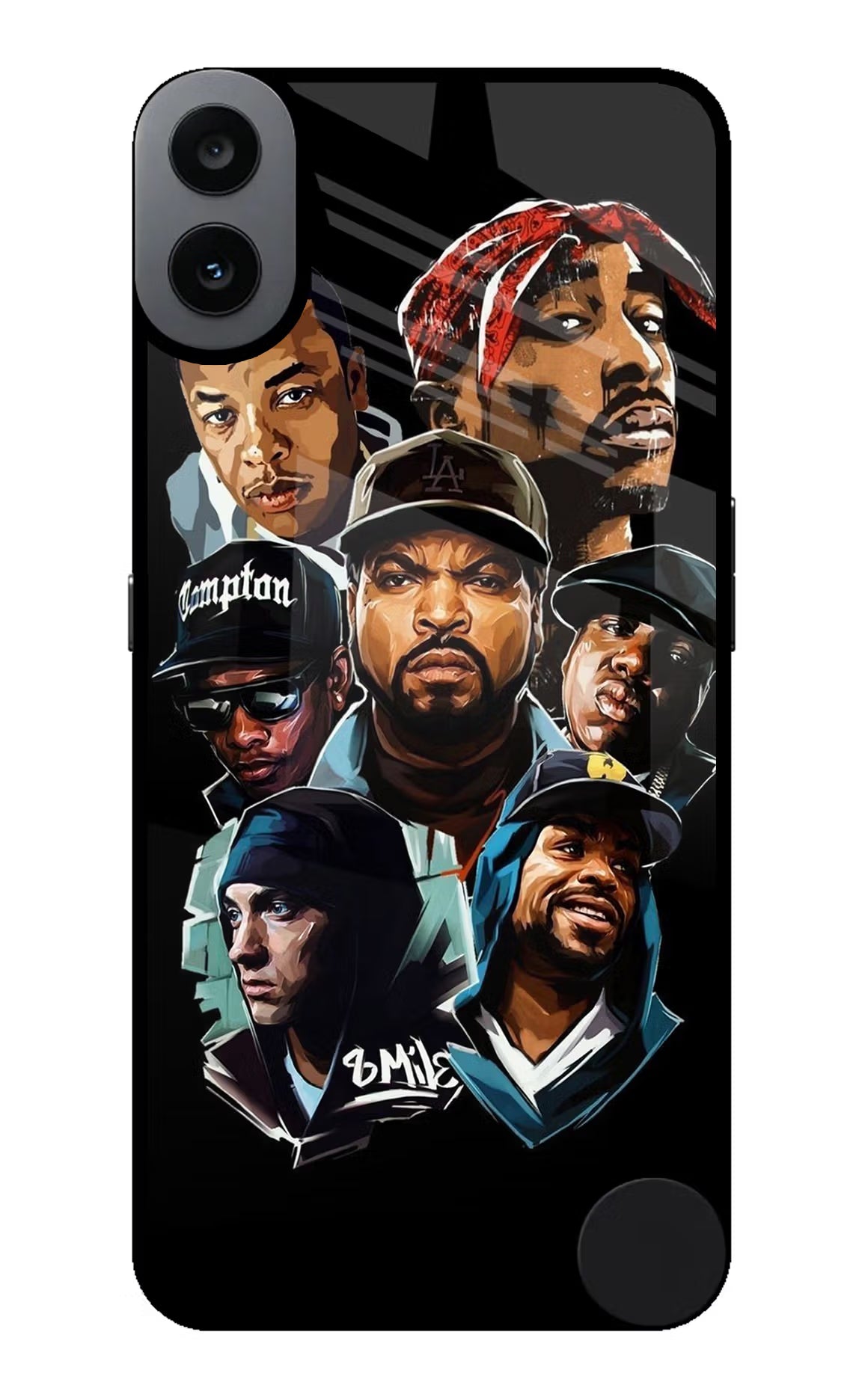 Rappers CMF by Nothing Phone 1 Back Cover - Rappers CMF by Nothing Phone 1 Glass Case Back Cover by Casekaro Rappers CMF by Nothing Phone 1 Glass Case Back Cover by Casekaro