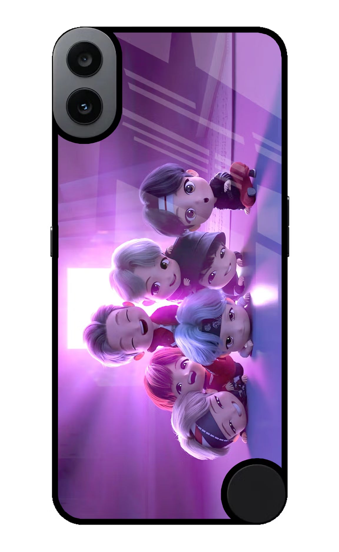 BTS Chibi CMF by Nothing Phone 1 Back Cover - BTS Chibi CMF by Nothing Phone 1 Glass Case Back Cover by Casekaro BTS Chibi CMF by Nothing Phone 1 Glass Case Back Cover by Casekaro