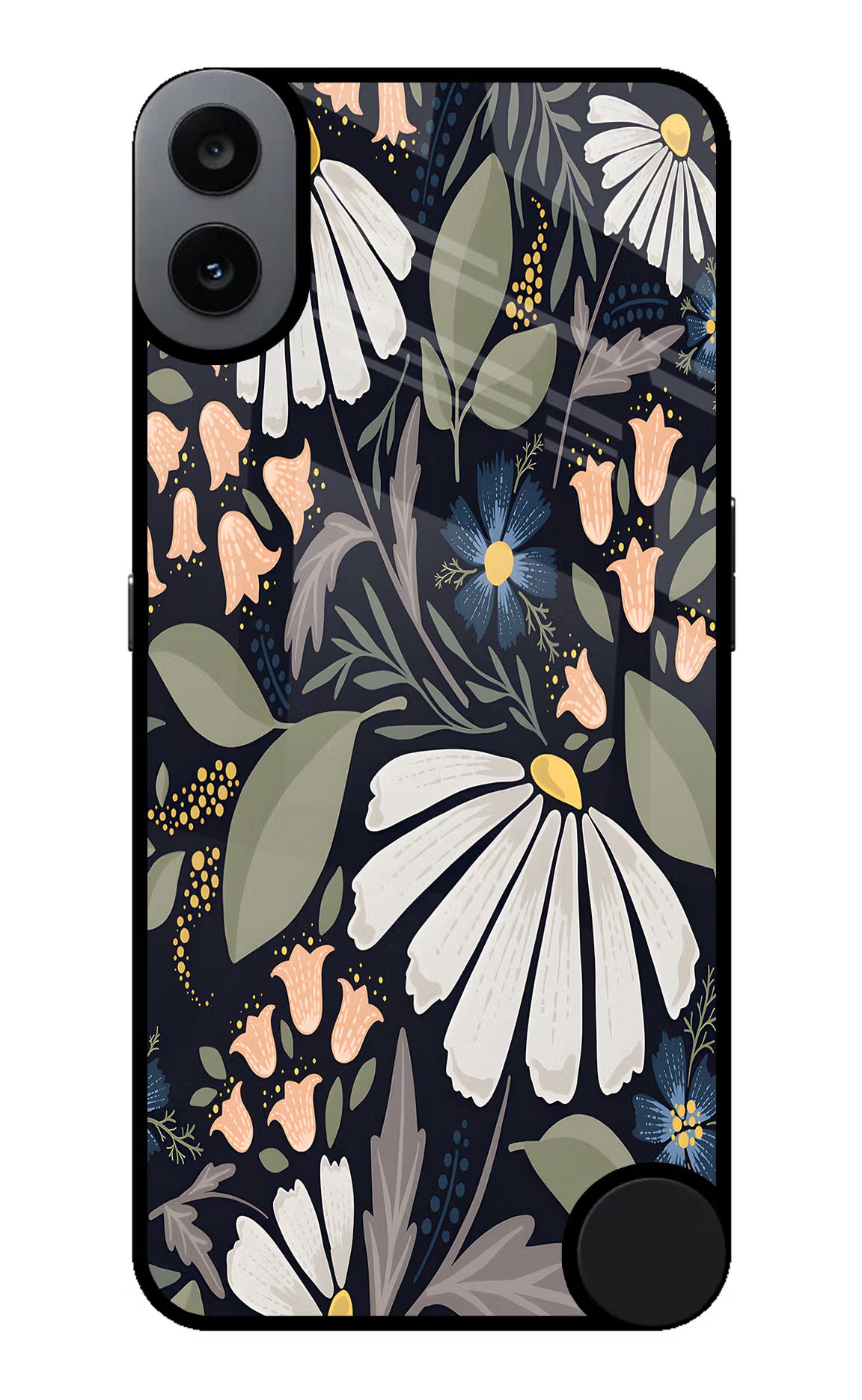 Flowers Art CMF by Nothing Phone 1 Glass Case - Flowers Art CMF by Nothing Phone 1 Glass Case Flowers Art CMF by Nothing Phone 1 Glass Case