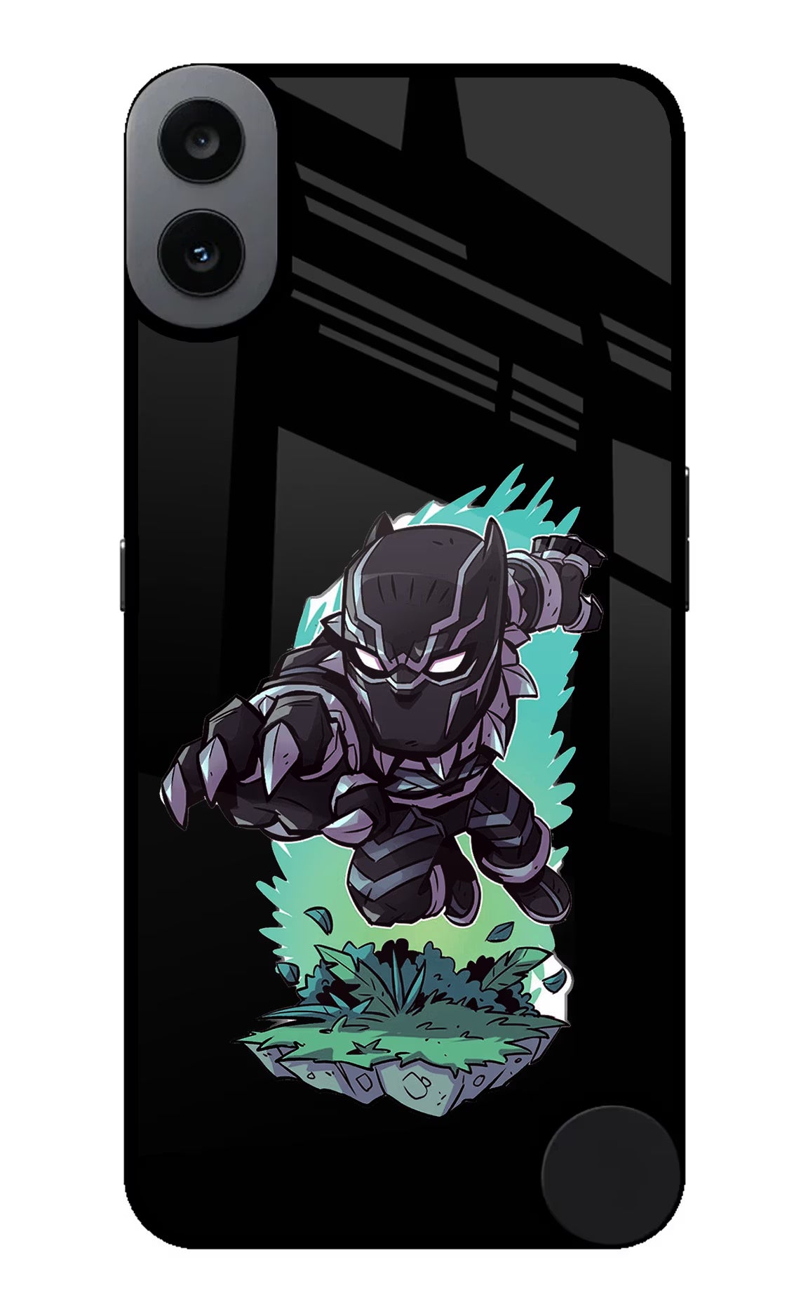Black Panther CMF by Nothing Phone 1 Glass Case - Black Panther CMF by Nothing Phone 1 Glass Case Black Panther CMF by Nothing Phone 1 Glass Case