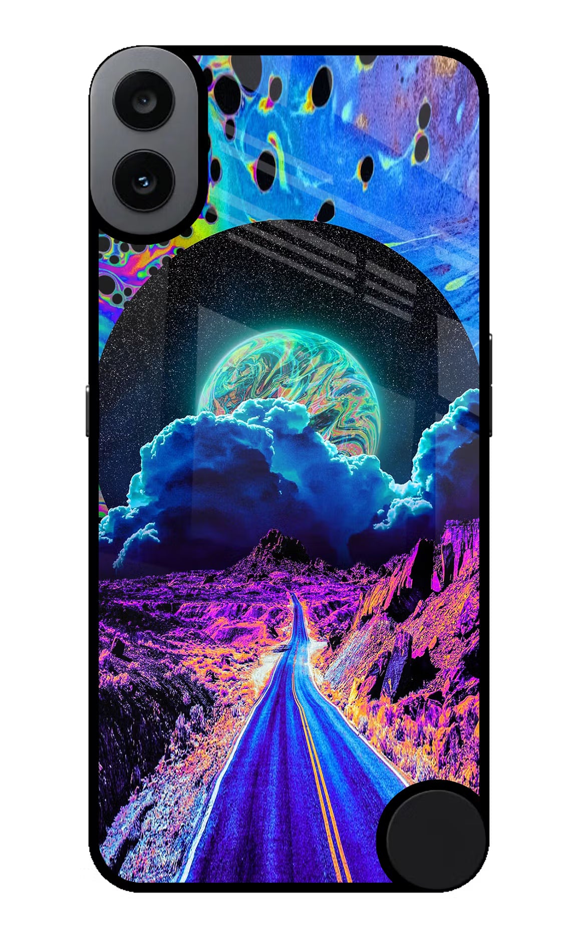 Psychedelic Painting CMF by Nothing Phone 1 Back Cover - Psychedelic Painting CMF by Nothing Phone 1 Glass Case Back Cover by Casekaro Psychedelic Painting CMF by Nothing Phone 1 Glass Case Back Cover by Casekaro