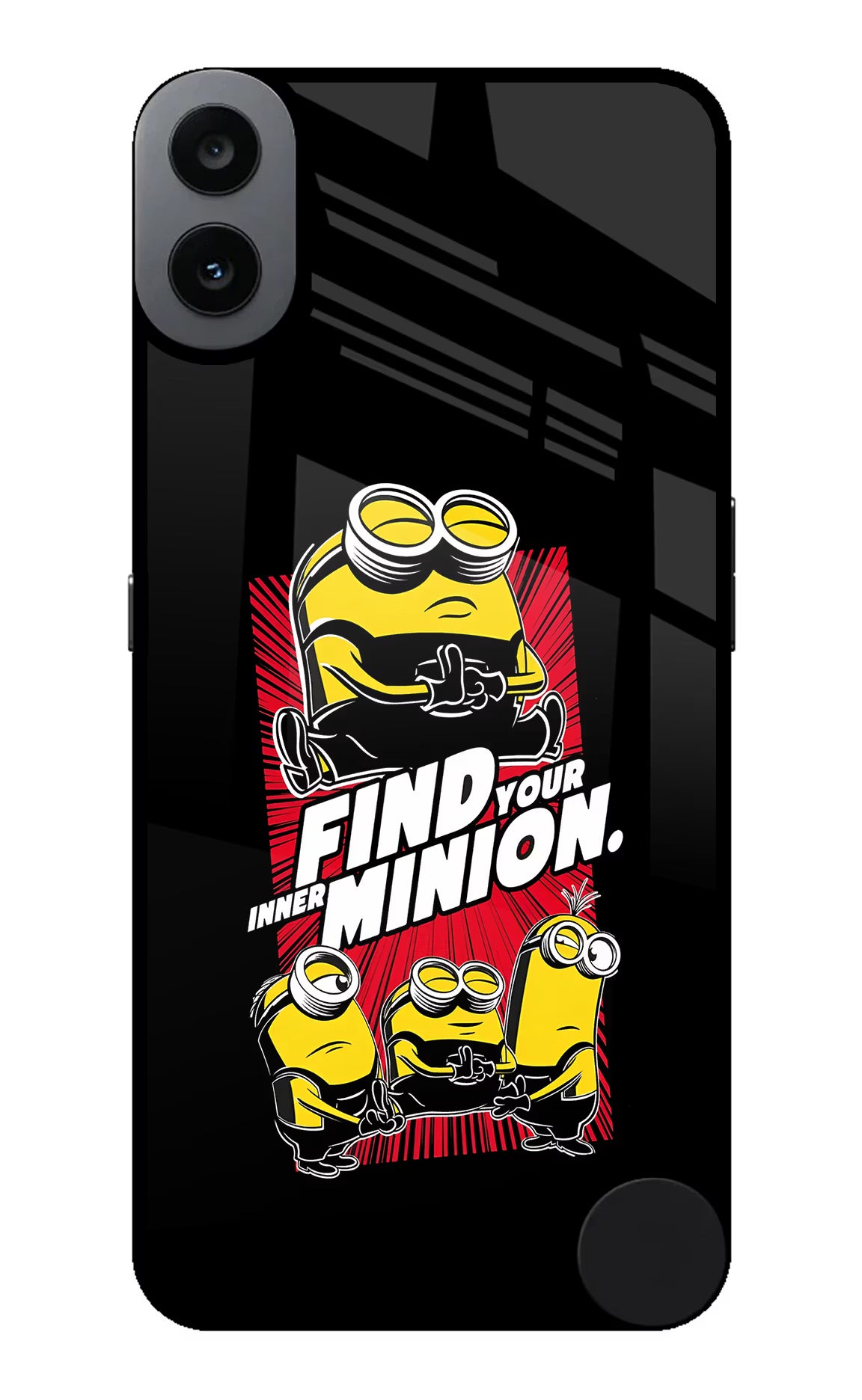 Find your inner Minion CMF by Nothing Phone 1 Back Cover - Find your inner Minion CMF by Nothing Phone 1 Glass Case Back Cover by Casekaro Find your inner Minion CMF by Nothing Phone 1 Glass Case Back Cover by Casekaro