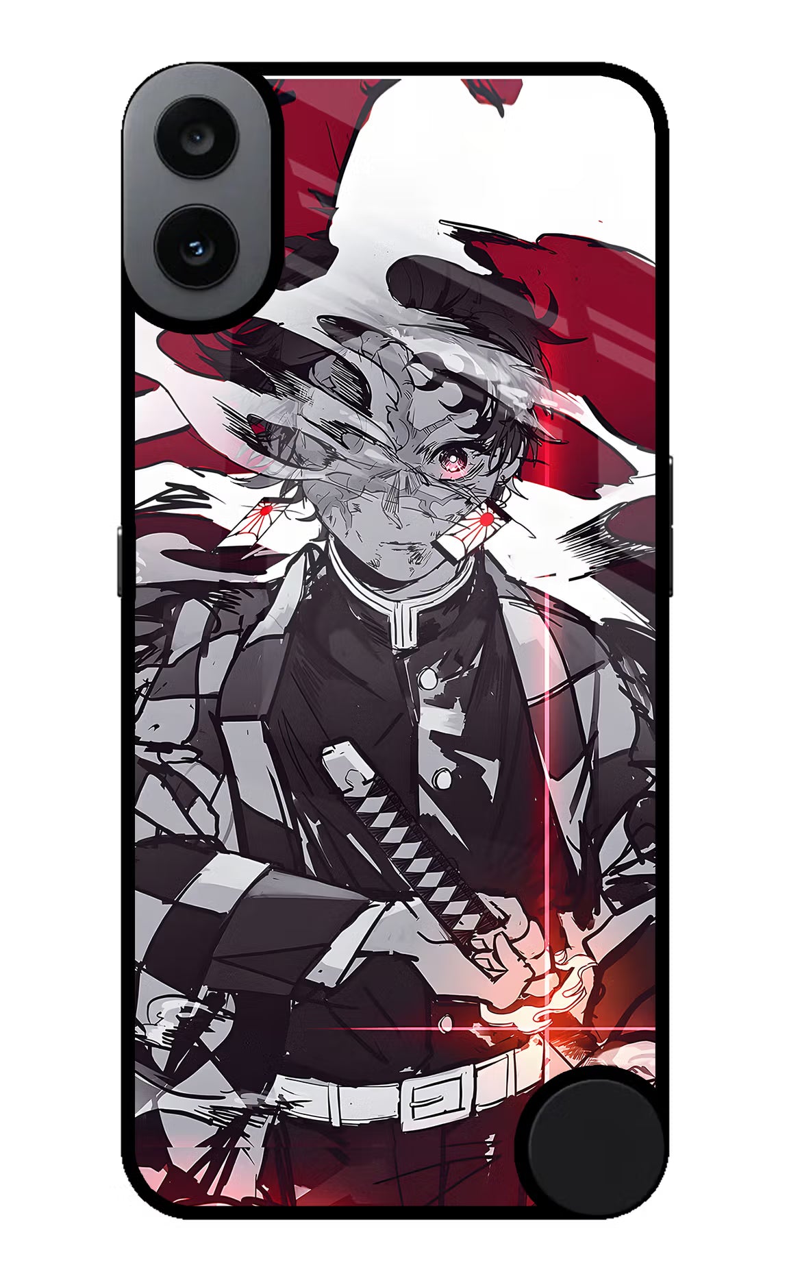 Demon Slayer CMF by Nothing Phone 1 Back Cover - Demon Slayer CMF by Nothing Phone 1 Glass Case Back Cover by Casekaro Demon Slayer CMF by Nothing Phone 1 Glass Case Back Cover by Casekaro