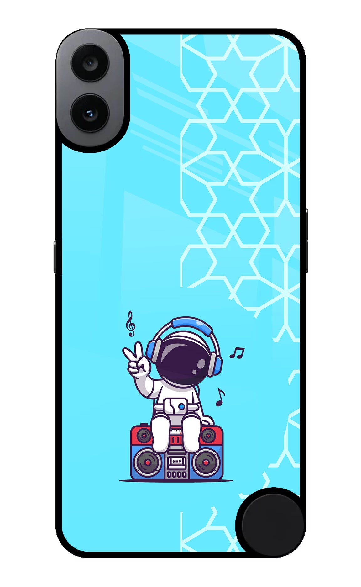 Cute Astronaut Chilling CMF by Nothing Phone 1 Back Cover - Cute Astronaut Chilling CMF by Nothing Phone 1 Glass Case Back Cover by Casekaro Cute Astronaut Chilling CMF by Nothing Phone 1 Glass Case Back Cover by Casekaro