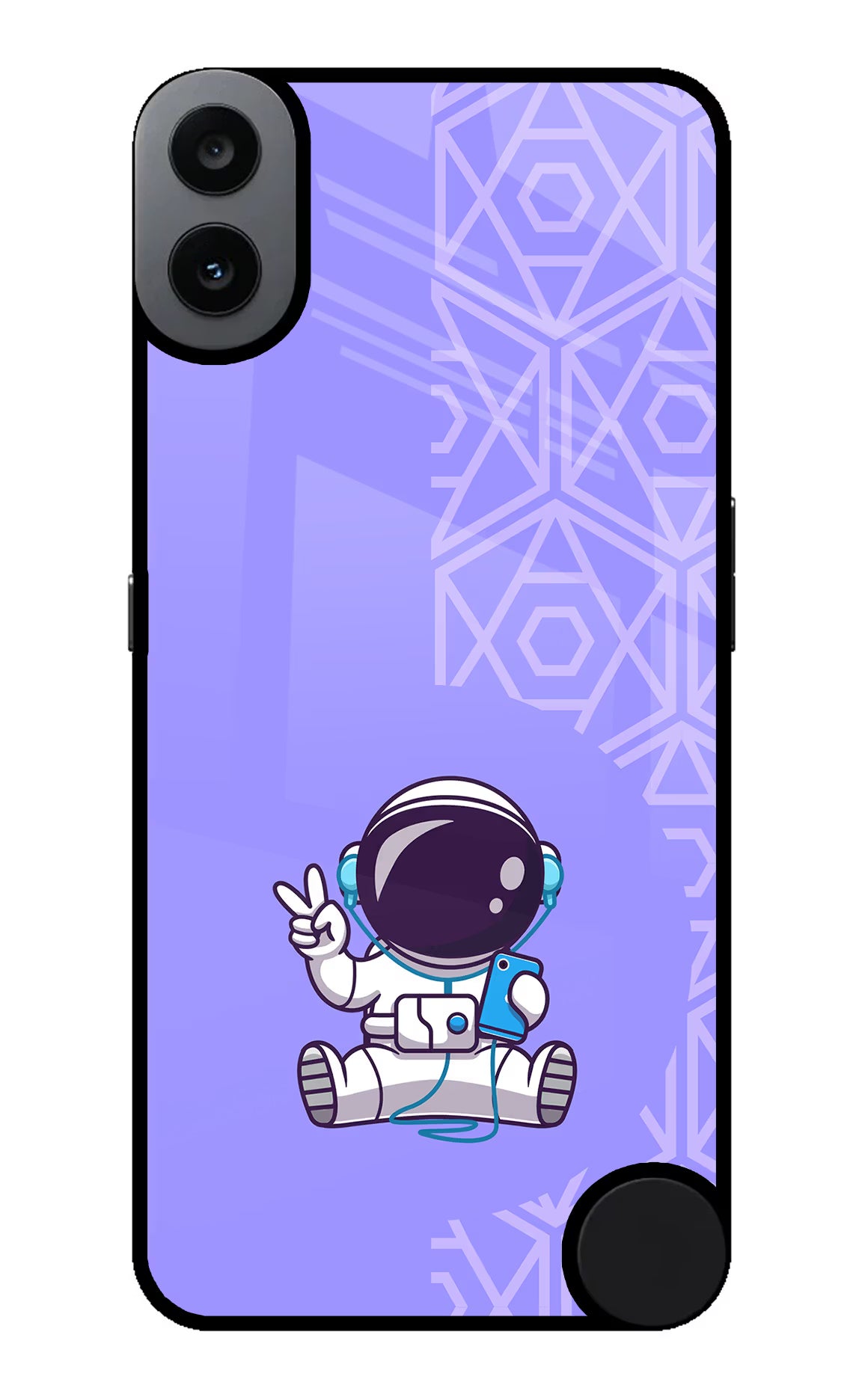 Cute Astronaut Chilling CMF by Nothing Phone 1 Glass Case - Cute Astronaut Chilling CMF by Nothing Phone 1 Glass Case Cute Astronaut Chilling CMF by Nothing Phone 1 Glass Case