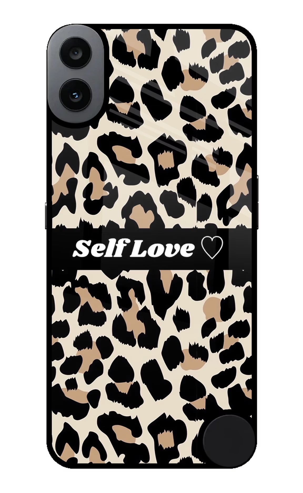 Leopard Print Self Love CMF by Nothing Phone 1 Glass Case - Leopard Print Self Love CMF by Nothing Phone 1 Glass Case Leopard Print Self Love CMF by Nothing Phone 1 Glass Case