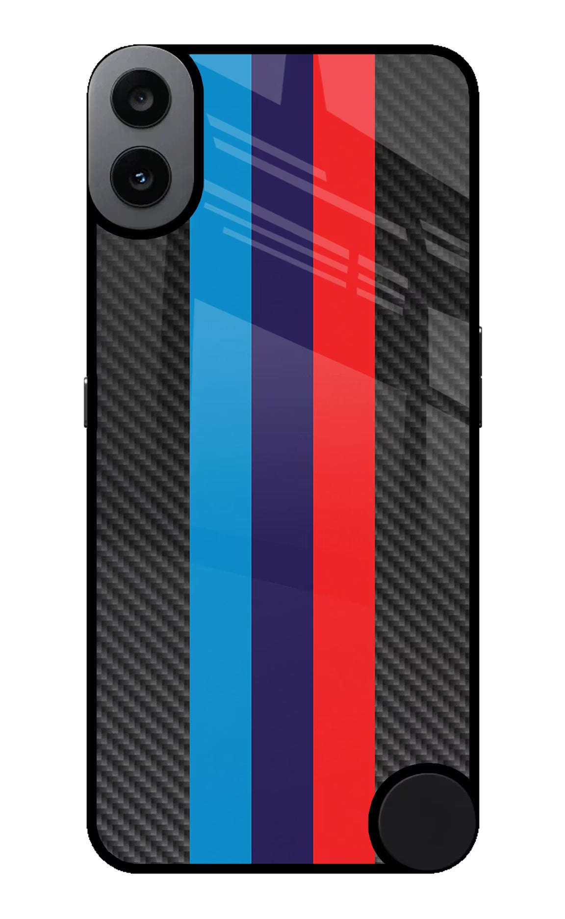 BMW Stripes Pattern CMF by Nothing Phone 1 Back Cover - BMW Stripes Pattern CMF by Nothing Phone 1 Glass Case Back Cover by Casekaro BMW Stripes Pattern CMF by Nothing Phone 1 Glass Case Back Cover by Casekaro