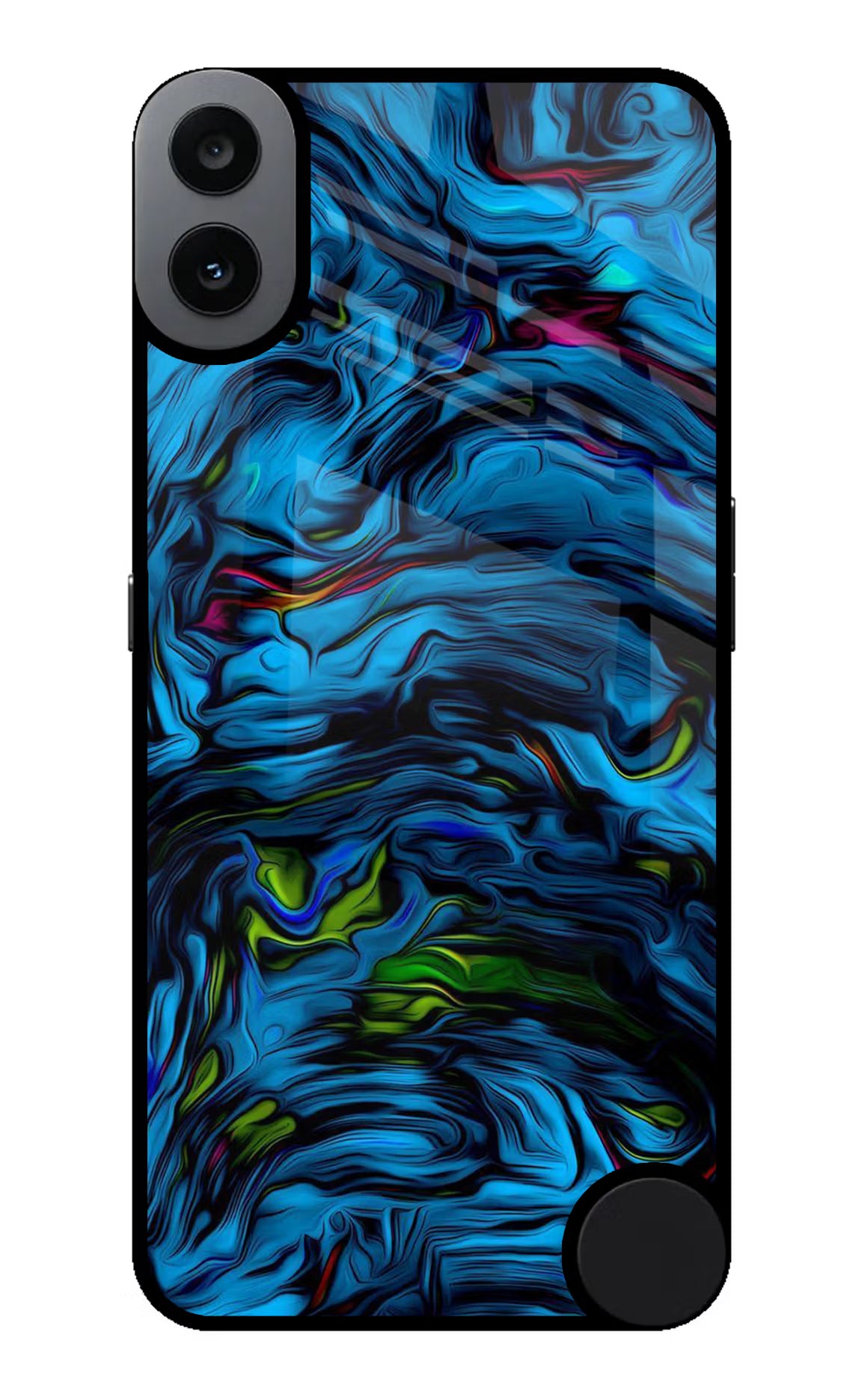Dark Blue Abstract CMF by Nothing Phone 1 Back Cover - Dark Blue Abstract CMF by Nothing Phone 1 Glass Case Back Cover by Casekaro Dark Blue Abstract CMF by Nothing Phone 1 Glass Case Back Cover by Casekaro