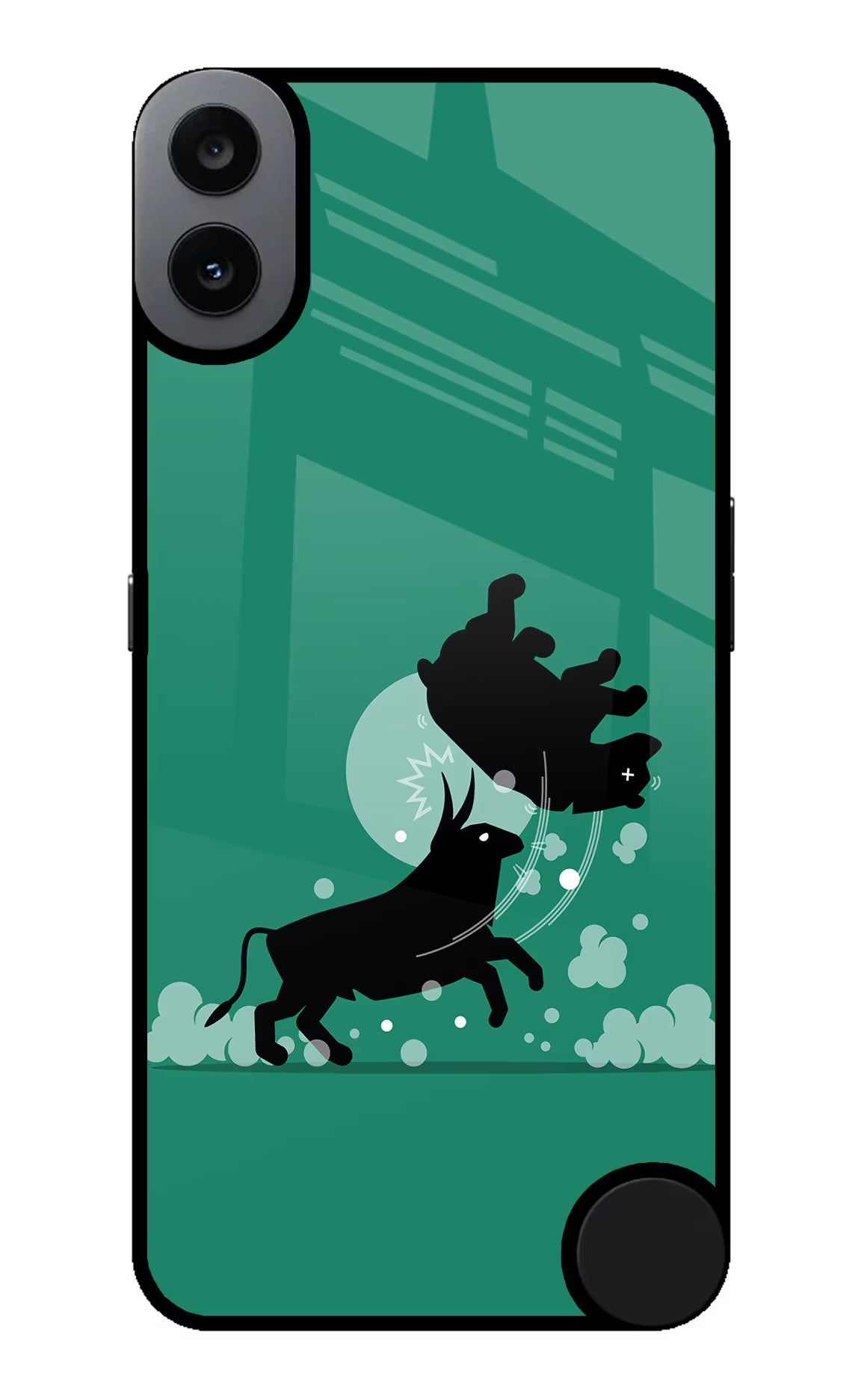 Bull Conqueror CMF by Nothing Phone 1 Back Cover - Bull Conqueror CMF by Nothing Phone 1 Glass Case Back Cover by Casekaro Bull Conqueror CMF by Nothing Phone 1 Glass Case Back Cover by Casekaro