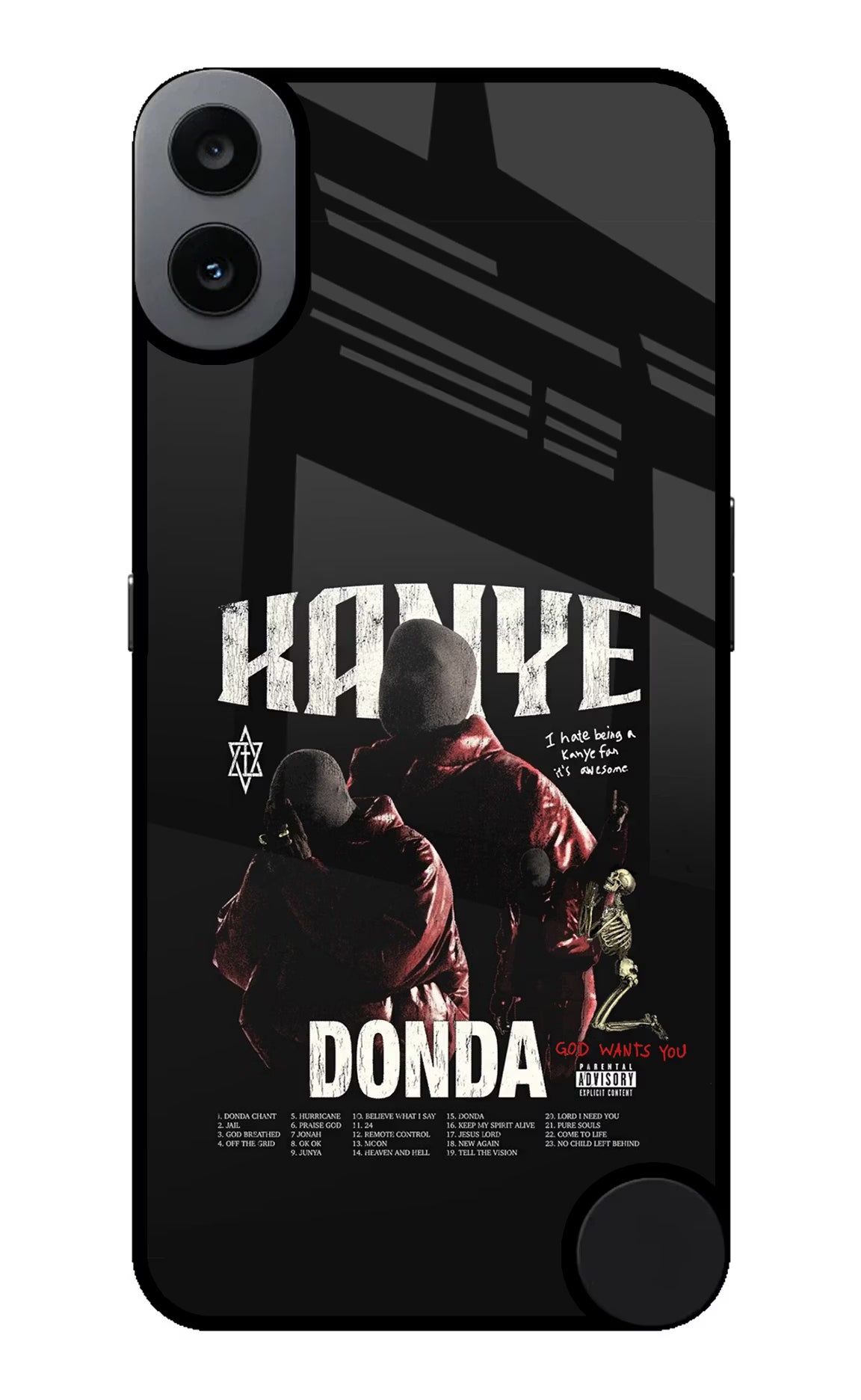 Donda Kanye West CMF by Nothing Phone 1 Glass Case - Donda Kanye West CMF by Nothing Phone 1 Glass Case Donda Kanye West CMF by Nothing Phone 1 Glass Case