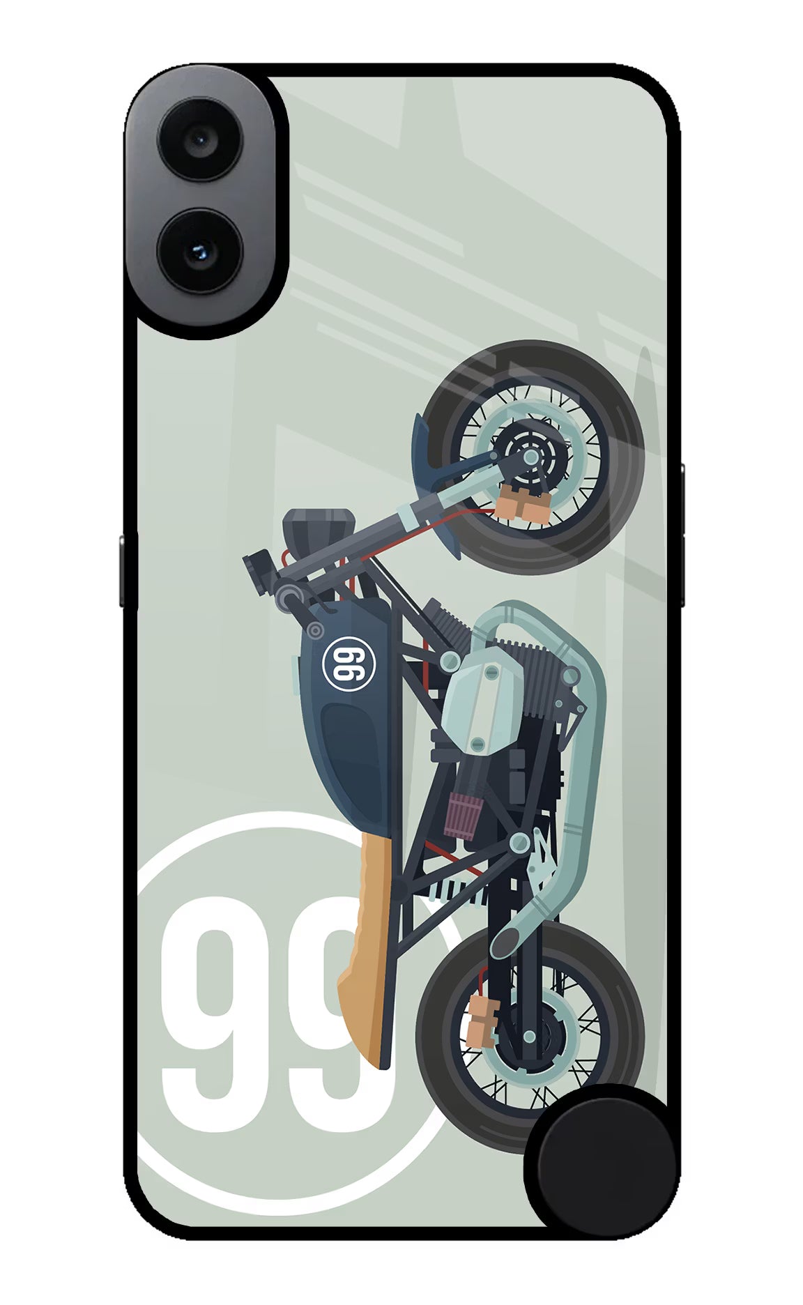 Classic Cafe Racer 99 CMF by Nothing Phone 1 Glass Case - Classic Cafe Racer 99 CMF by Nothing Phone 1 Glass Case Classic Cafe Racer 99 CMF by Nothing Phone 1 Glass Case