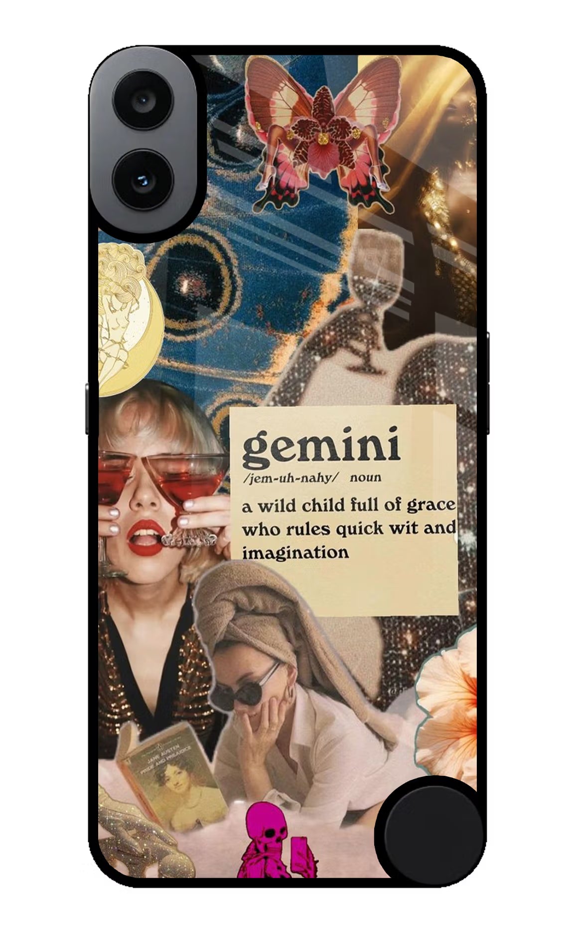Gemini Zodiac CMF by Nothing Phone 1 Glass Case - Gemini Zodiac CMF by Nothing Phone 1 Glass Case Gemini Zodiac CMF by Nothing Phone 1 Glass Case