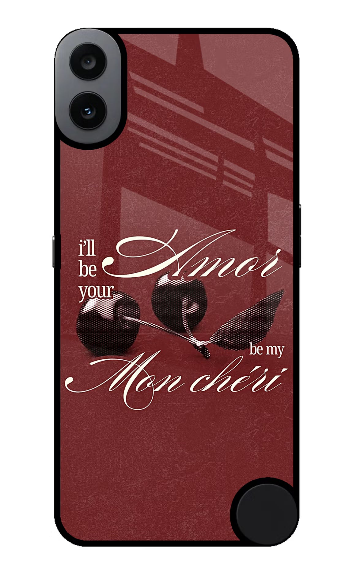Velvet Cherry CMF by Nothing Phone 1 Glass Case - Velvet Cherry CMF by Nothing Phone 1 Glass Case Velvet Cherry CMF by Nothing Phone 1 Glass Case