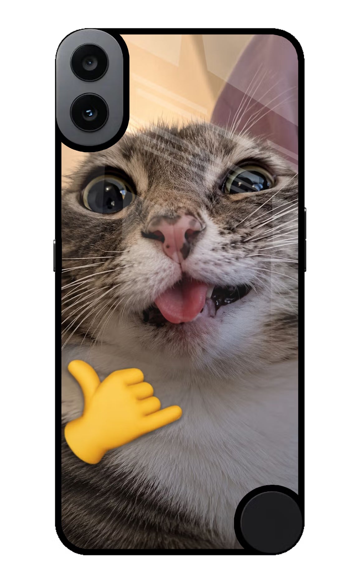 Silly Cat Call CMF by Nothing Phone 1 Glass Case - Silly Cat Call CMF by Nothing Phone 1 Glass Case Silly Cat Call CMF by Nothing Phone 1 Glass Case