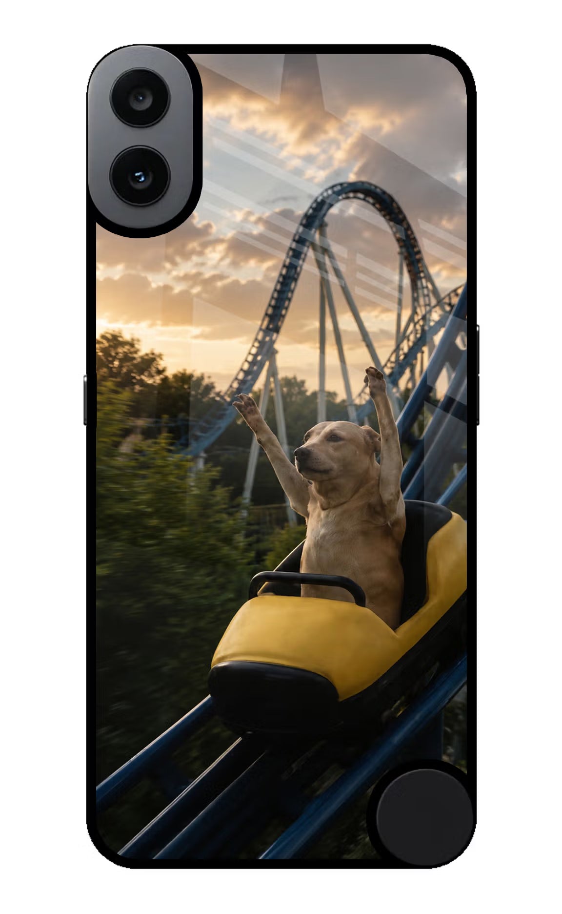 Rollercoaster Dog CMF by Nothing Phone 1 Glass Case - Rollercoaster Dog CMF by Nothing Phone 1 Glass Case Rollercoaster Dog CMF by Nothing Phone 1 Glass Case