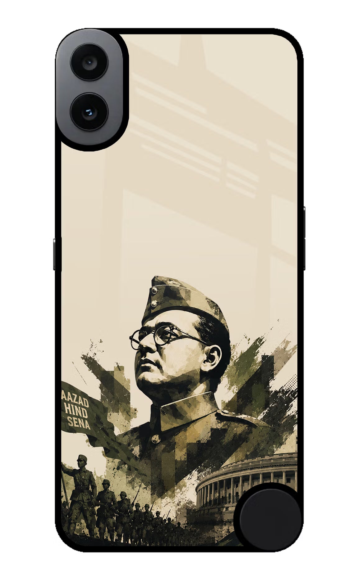 Netaji Rising CMF by Nothing Phone 1 Glass Case - Netaji Rising CMF by Nothing Phone 1 Glass Case Netaji Rising CMF by Nothing Phone 1 Glass Case