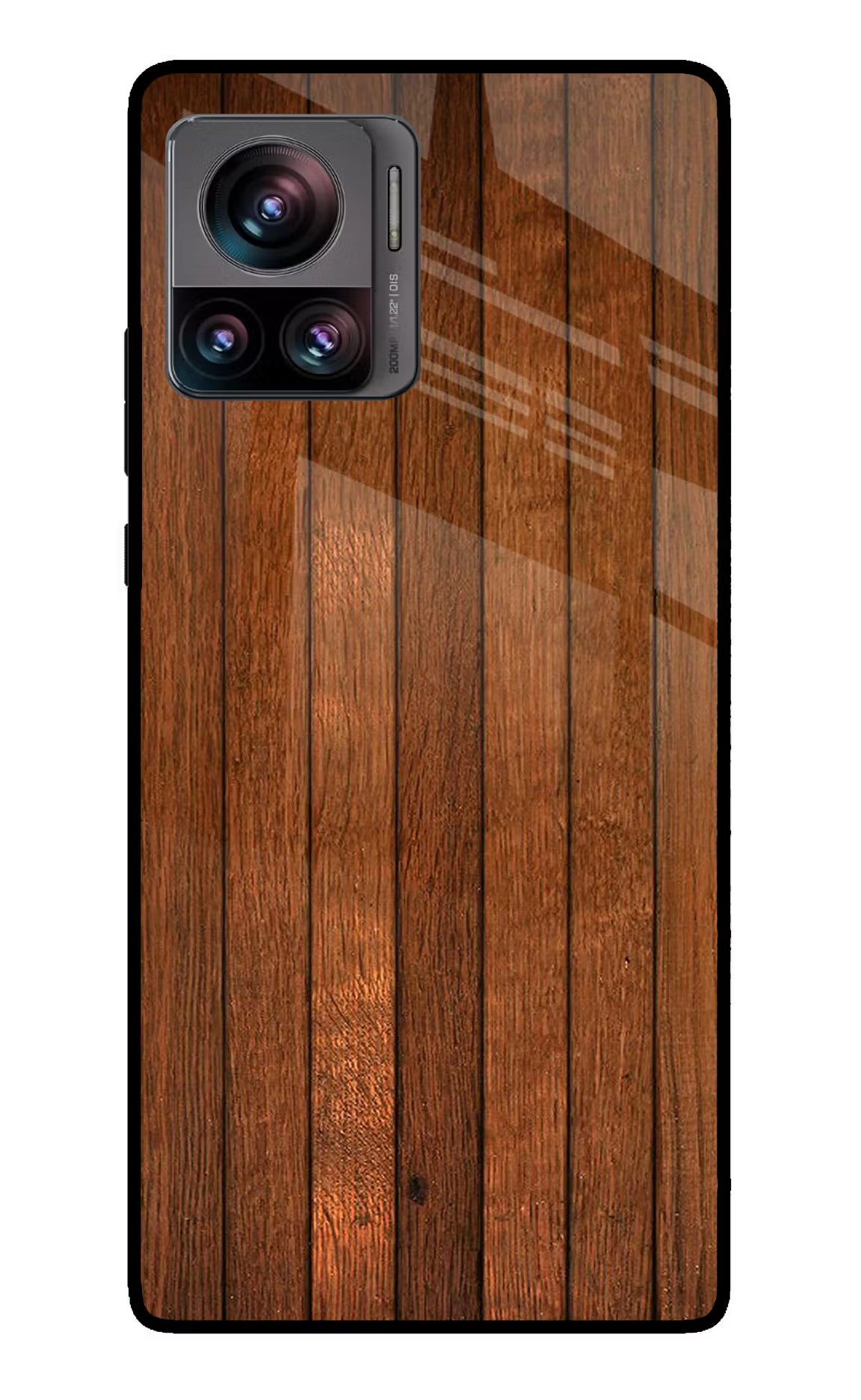 Wooden Artwork Bands Moto Edge 30 Ultra Glass Case Back Cover by Casekaro