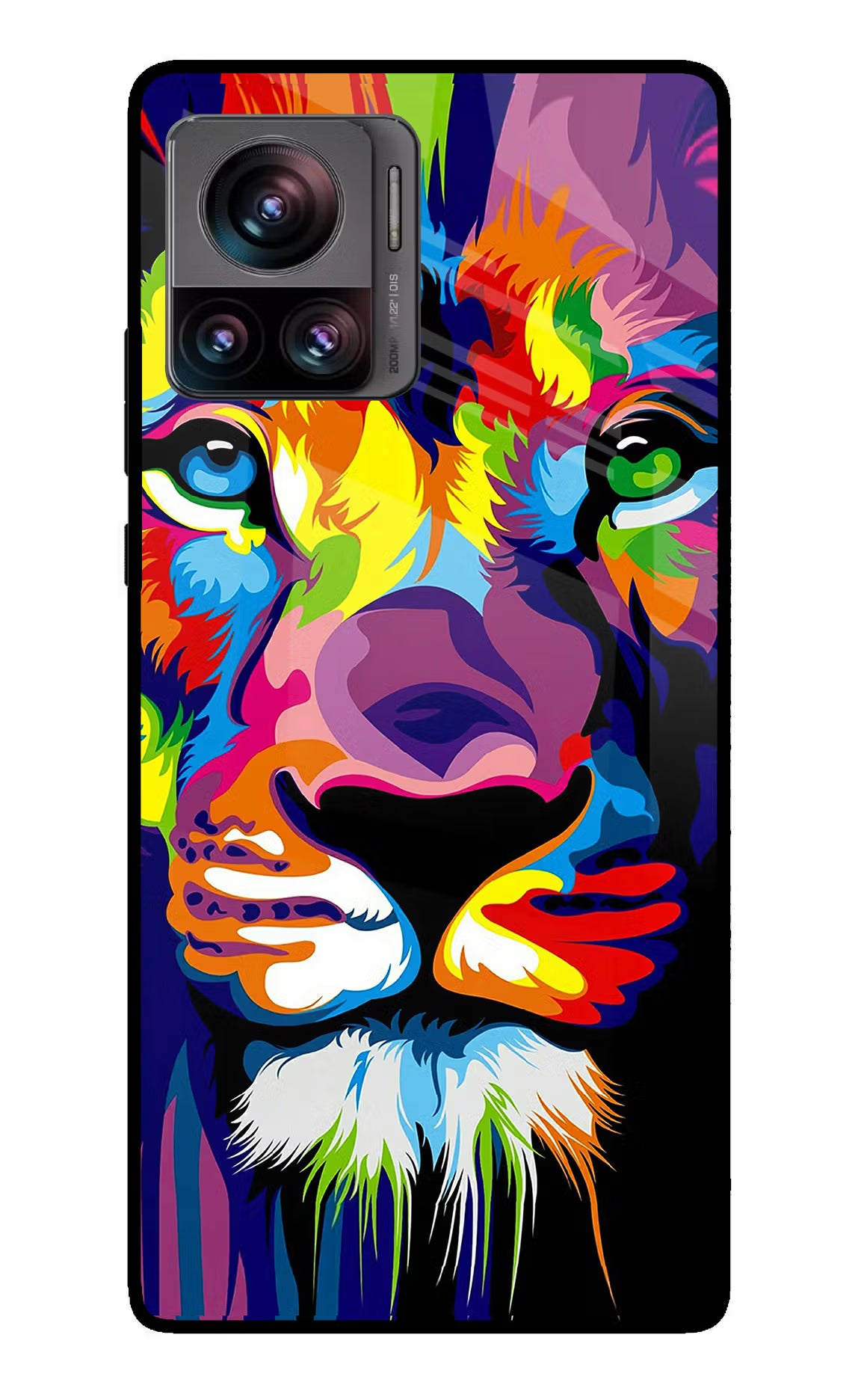 Lion Moto Edge 30 Ultra Glass Case Back Cover by Casekaro