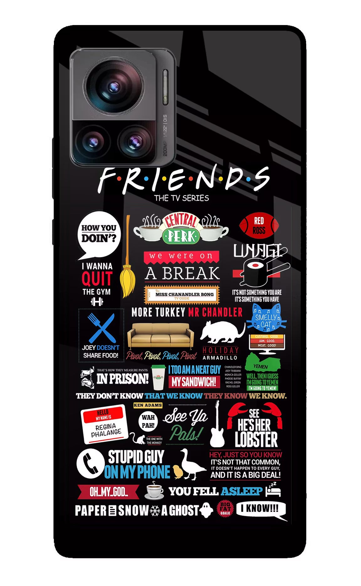 FRIENDS Moto Edge 30 Ultra Glass Case - FRIENDS Moto Edge 30 Ultra Glass Case FRIENDS Moto Edge 30 Ultra Glass Case