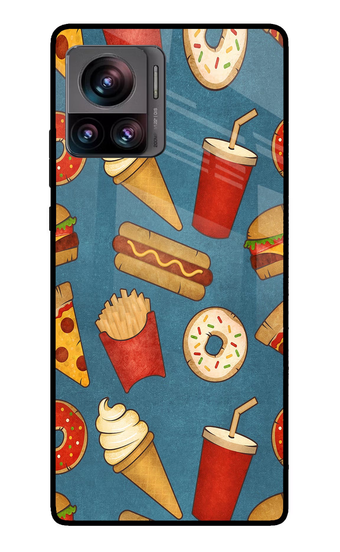 Foodie Moto Edge 30 Ultra Glass Case Back Cover by Casekaro