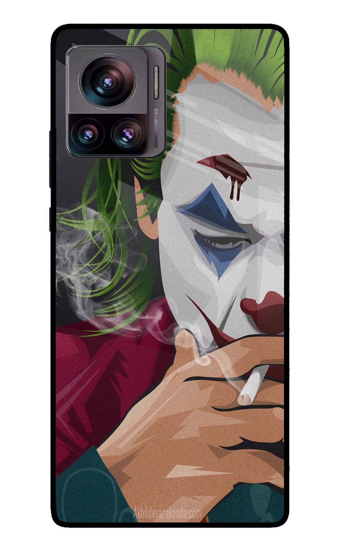 Joker Smoking Moto Edge 30 Ultra Back Cover - Joker Smoking Moto Edge 30 Ultra Glass Case Back Cover by Casekaro Joker Smoking Moto Edge 30 Ultra Glass Case Back Cover by Casekaro