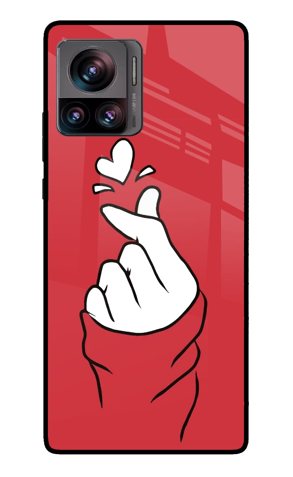 Korean Love Sign Moto Edge 30 Ultra Glass Case - Korean Love Sign Moto Edge 30 Ultra Glass Case Korean Love Sign Moto Edge 30 Ultra Glass Case