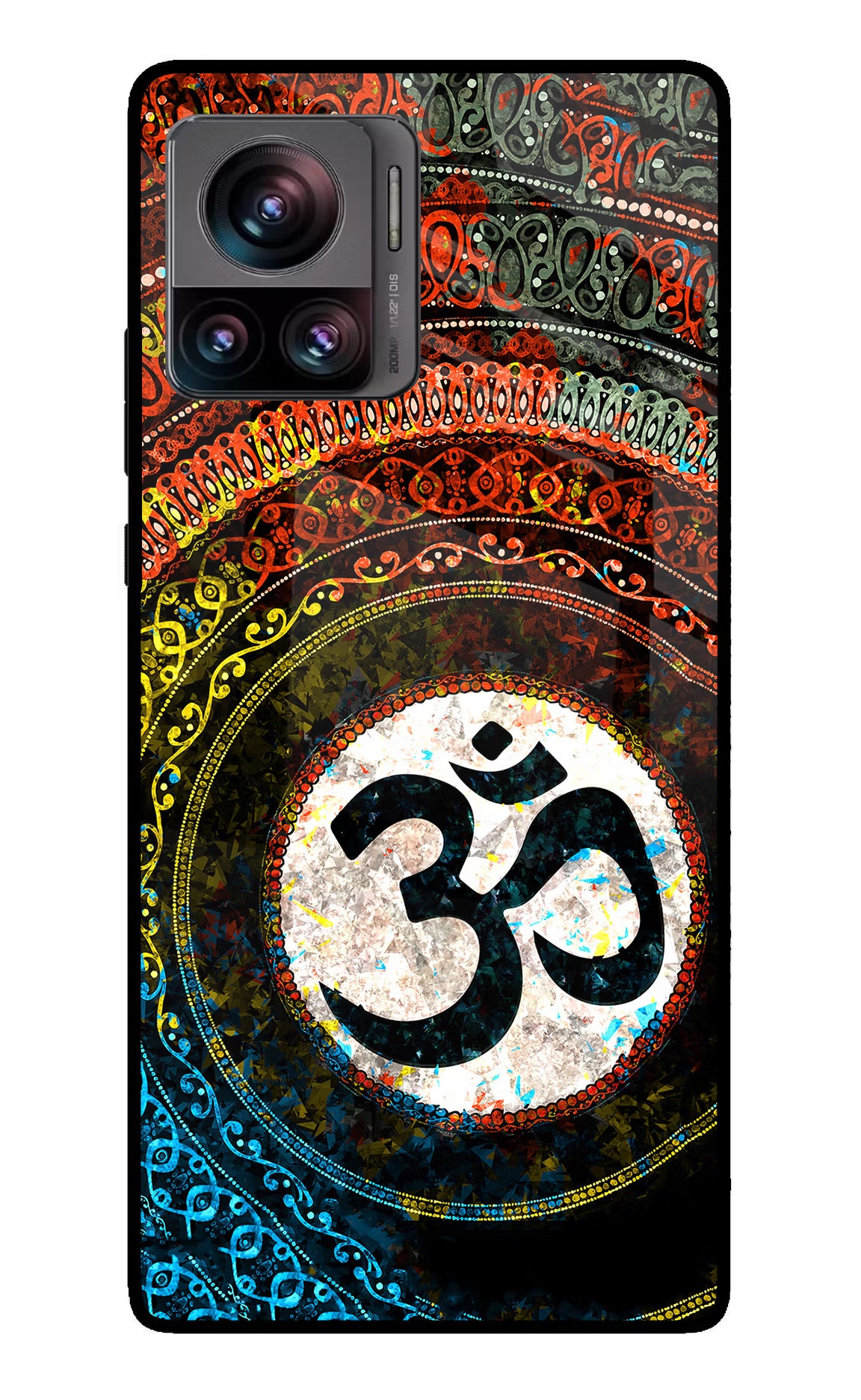 Om Cultural Moto Edge 30 Ultra Glass Case Back Cover by Casekaro
