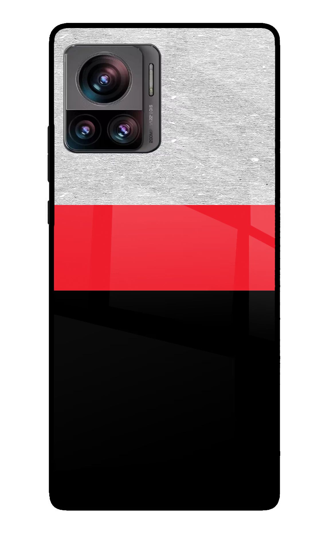 Tri Color Pattern Moto Edge 30 Ultra Glass Case - Tri Color Pattern Moto Edge 30 Ultra Glass Case Tri Color Pattern Moto Edge 30 Ultra Glass Case