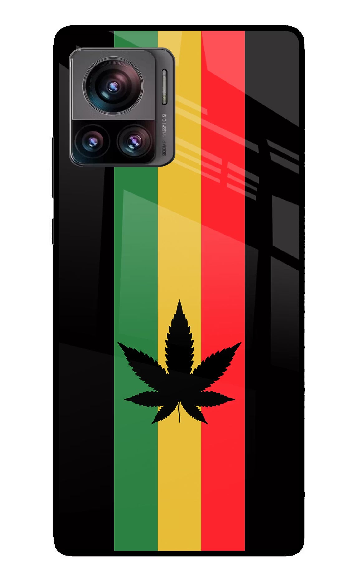 Weed Flag Moto Edge 30 Ultra Glass Case Back Cover by Casekaro
