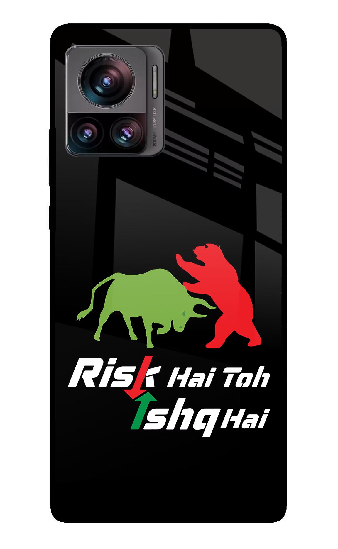 Risk Hai Toh Ishq Hai Moto Edge 30 Ultra Glass Case Back Cover by Casekaro