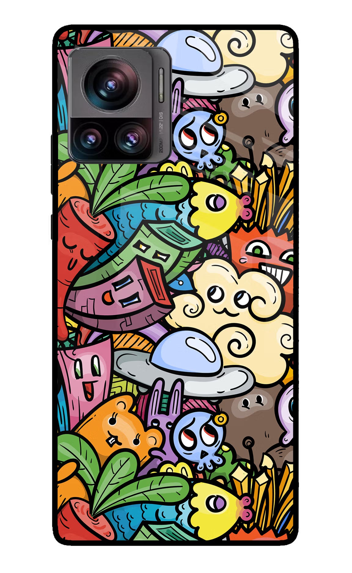 Veggie Doodle Moto Edge 30 Ultra Glass Case - Veggie Doodle Moto Edge 30 Ultra Glass Case Veggie Doodle Moto Edge 30 Ultra Glass Case