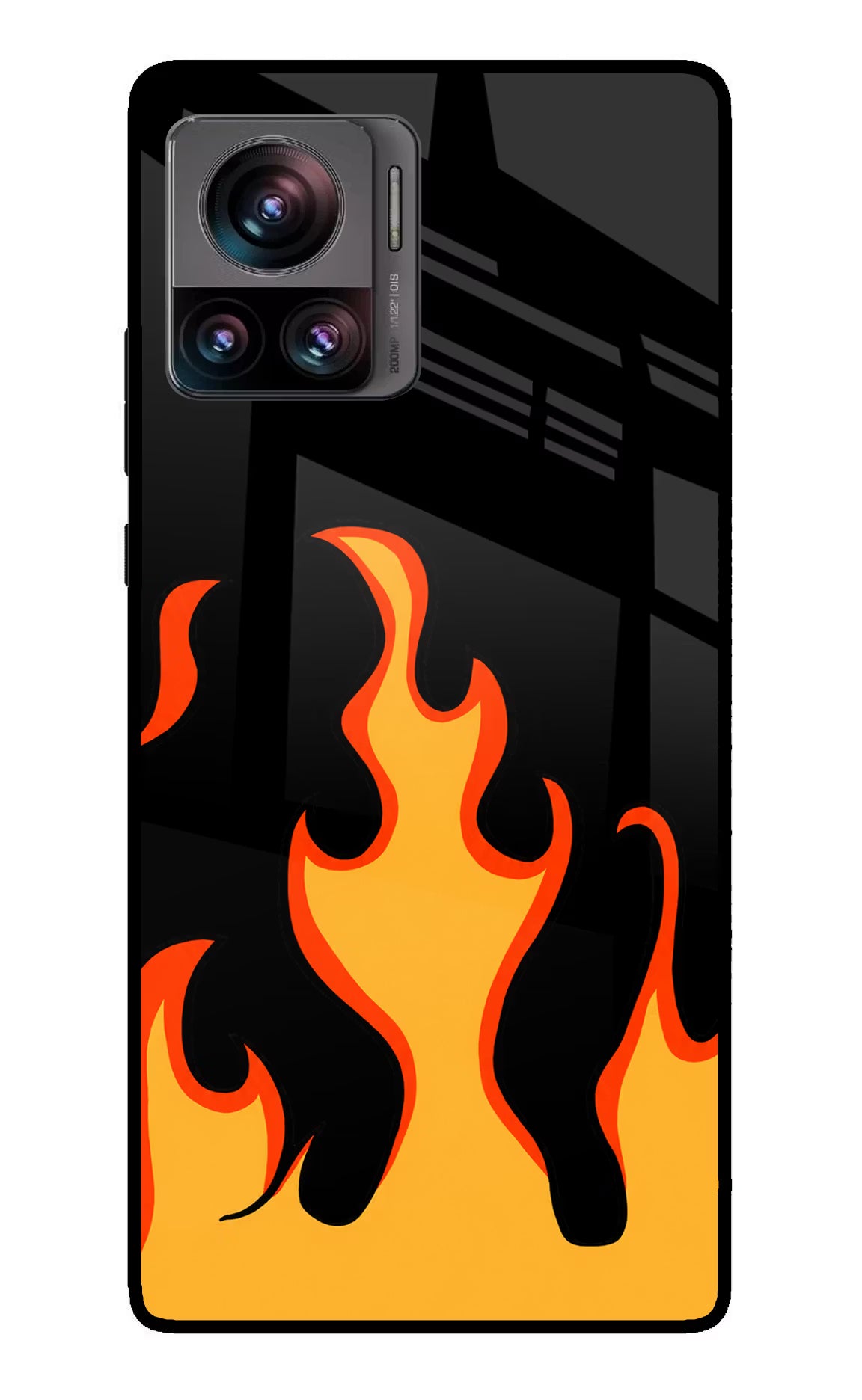 Fired Up – Black Moto Edge 30 Ultra Glass Case - Fired Up – Black Moto Edge 30 Ultra Glass Case Fired Up – Black Moto Edge 30 Ultra Glass Case