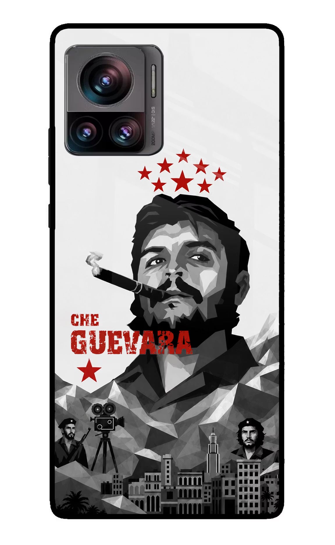 Che Guevara Iconic Moto Edge 30 Ultra Glass Case - Che Guevara Iconic Moto Edge 30 Ultra Glass Case Che Guevara Iconic Moto Edge 30 Ultra Glass Case