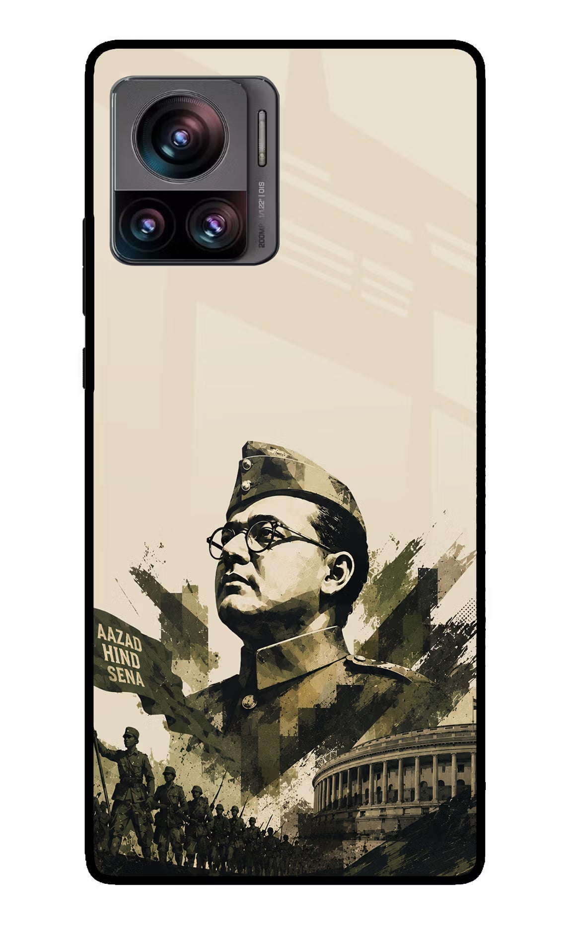Netaji Rising Moto Edge 30 Ultra Glass Case - Netaji Rising Moto Edge 30 Ultra Glass Case Netaji Rising Moto Edge 30 Ultra Glass Case