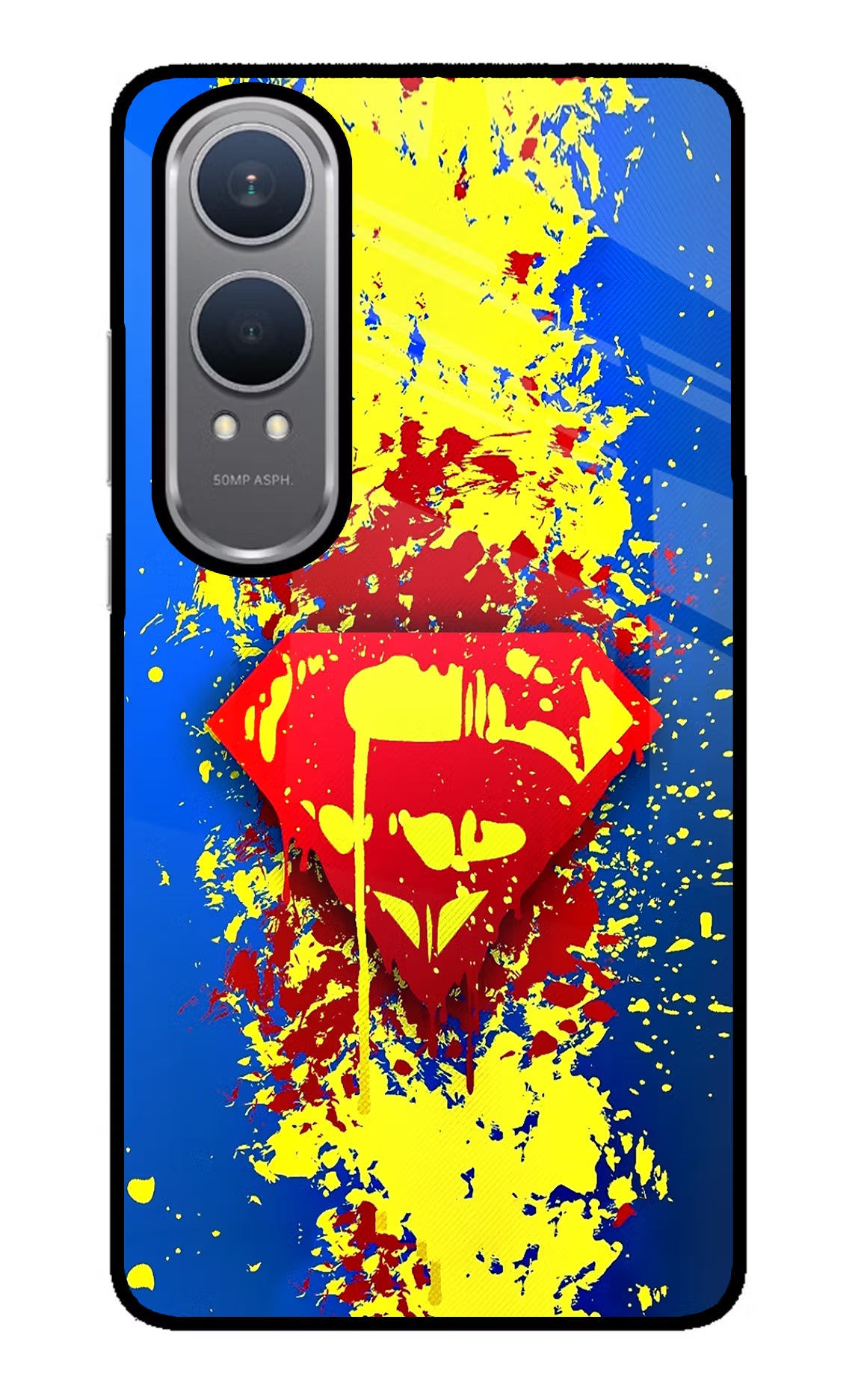 Superman logo OnePlus Nord CE4 Lite Back Cover - Superman logo OnePlus Nord CE4 Lite Glass Case Back Cover by Casekaro Superman logo OnePlus Nord CE4 Lite Glass Case Back Cover by Casekaro