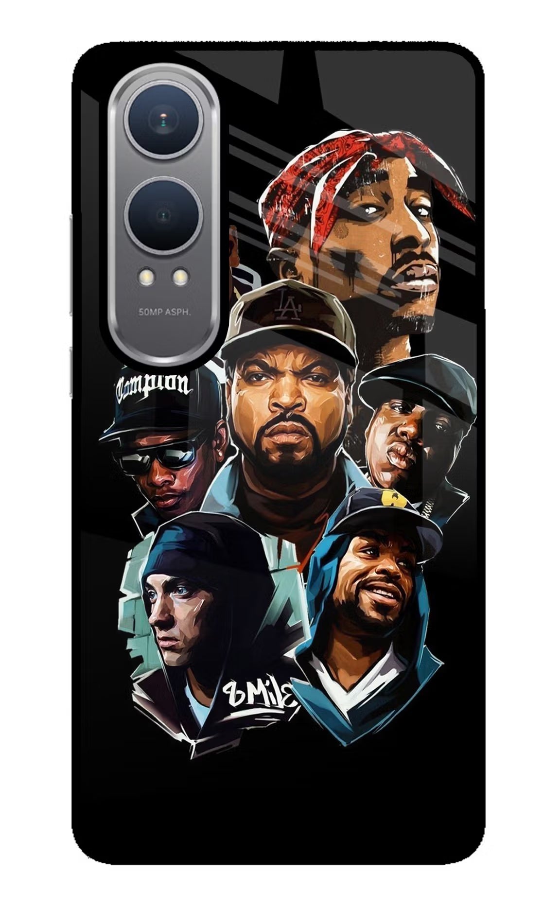 Rappers OnePlus Nord CE4 Lite Back Cover - Rappers OnePlus Nord CE4 Lite Glass Case Back Cover by Casekaro Rappers OnePlus Nord CE4 Lite Glass Case Back Cover by Casekaro