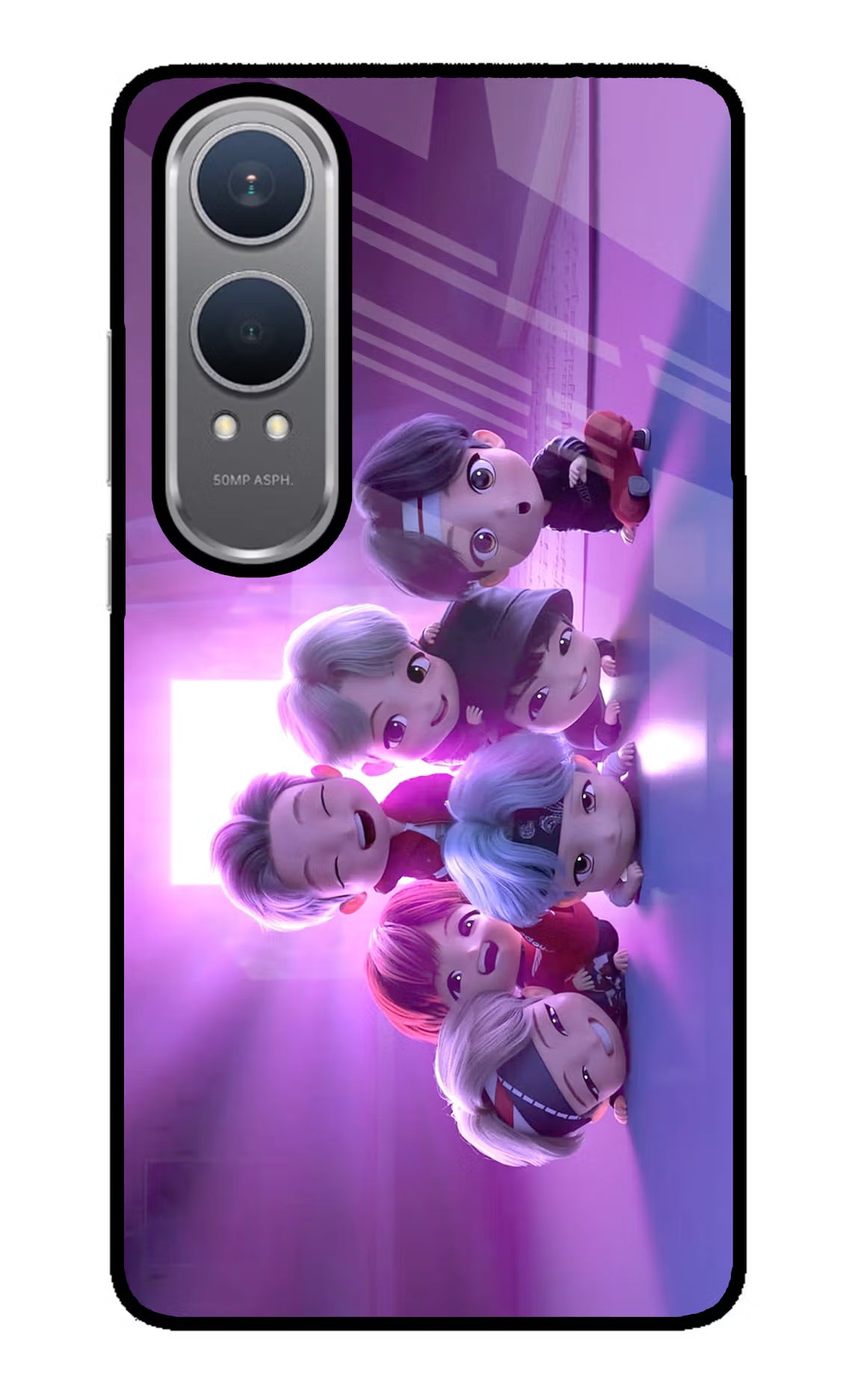 BTS Chibi OnePlus Nord CE4 Lite Glass Case - BTS Chibi OnePlus Nord CE4 Lite Glass Case BTS Chibi OnePlus Nord CE4 Lite Glass Case