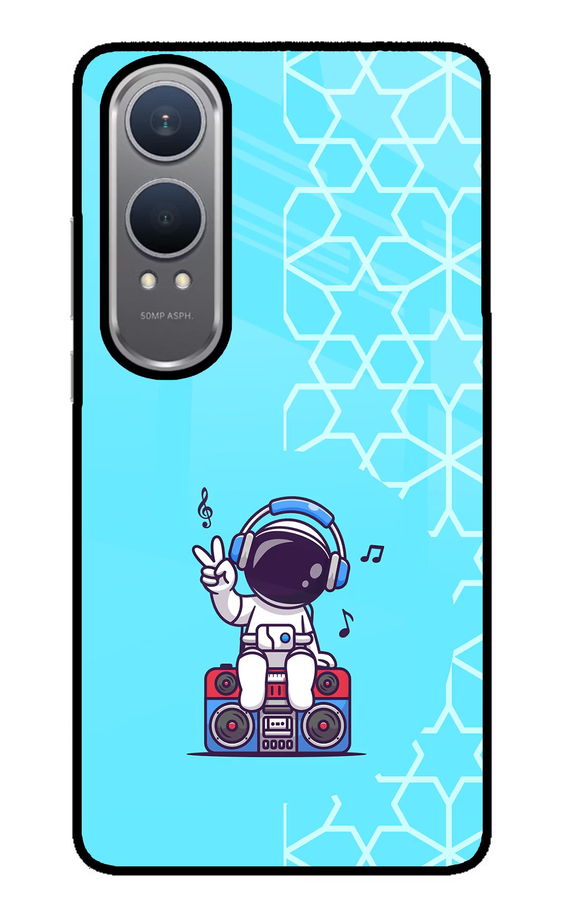 Cute Astronaut Chilling OnePlus Nord CE4 Lite Back Cover - Cute Astronaut Chilling OnePlus Nord CE4 Lite Glass Case Back Cover by Casekaro Cute Astronaut Chilling OnePlus Nord CE4 Lite Glass Case Back Cover by Casekaro